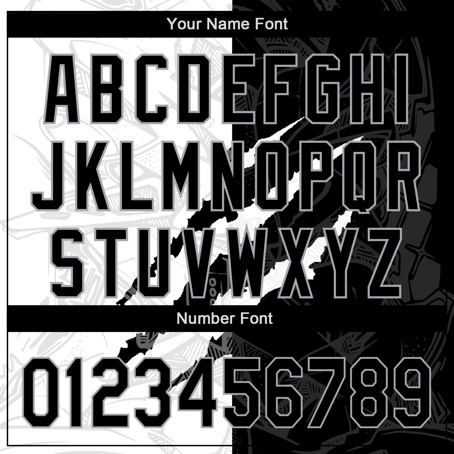 Custom Graffiti Pattern Black-Gray 3D Scratch Authentic Baseball Jersey - Sky-Custom