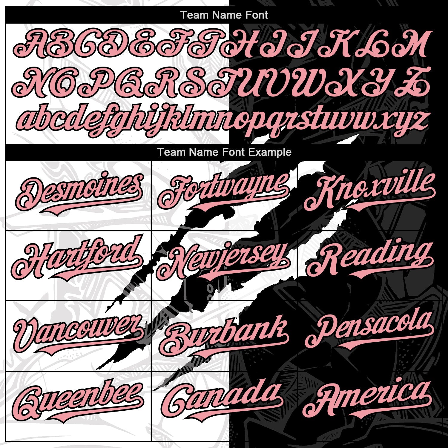 Custom Graffiti Pattern Medium Pink-Black 3D Scratch Authentic Baseball Jersey - Sky-Custom
