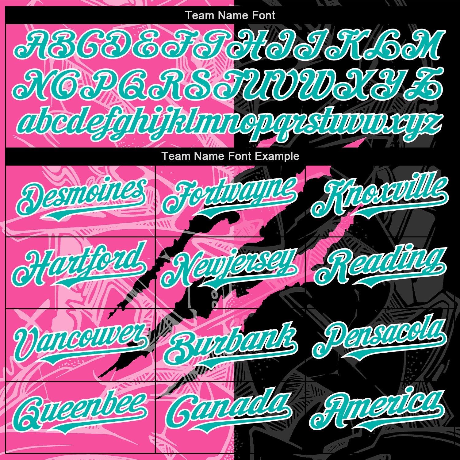Custom Graffiti Pattern Aqua Black-Pink 3D Scratch Authentic Baseball Jersey - Sky-Custom