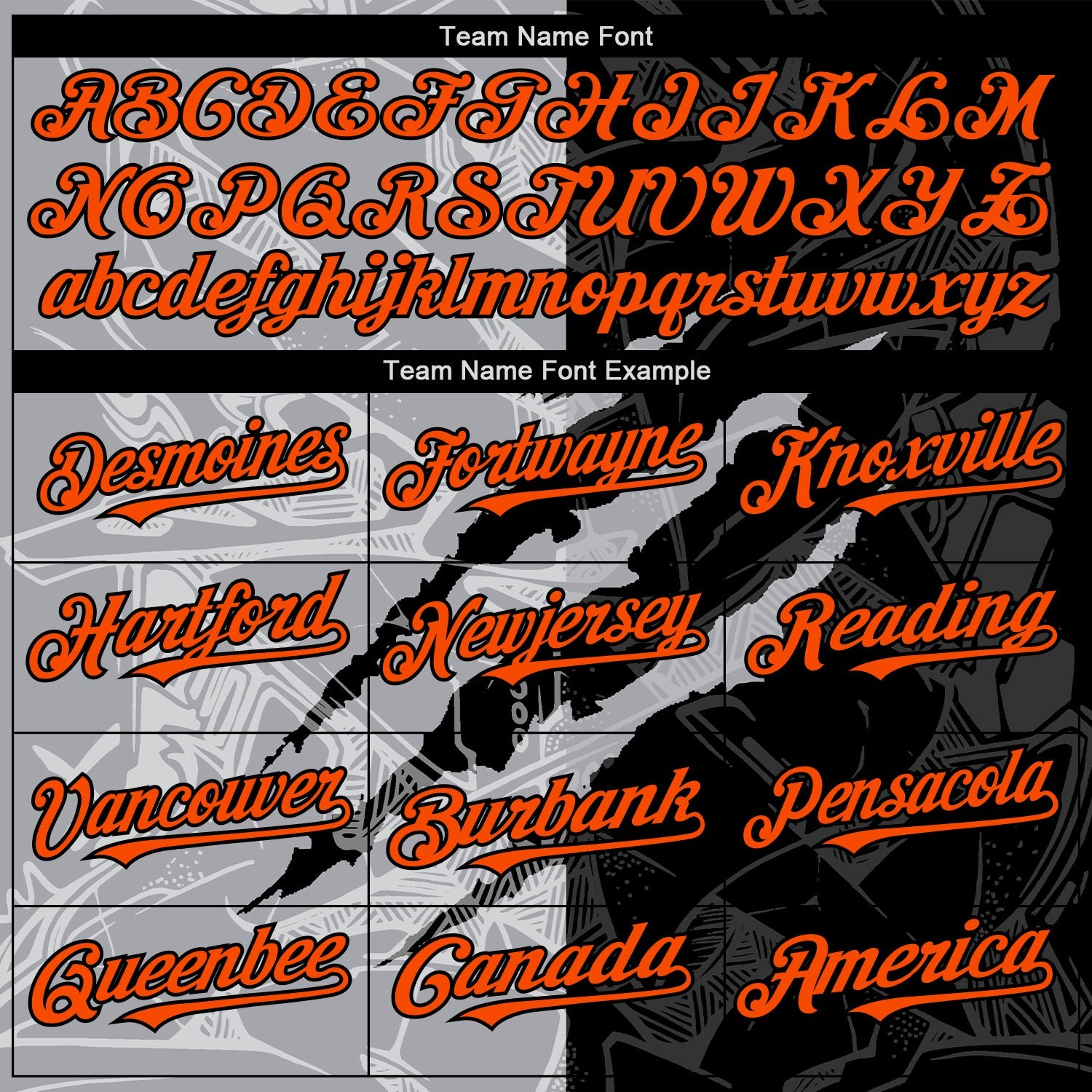 Custom Graffiti Pattern Orange Black-Gray 3D Scratch Authentic Baseball Jersey - Sky-Custom