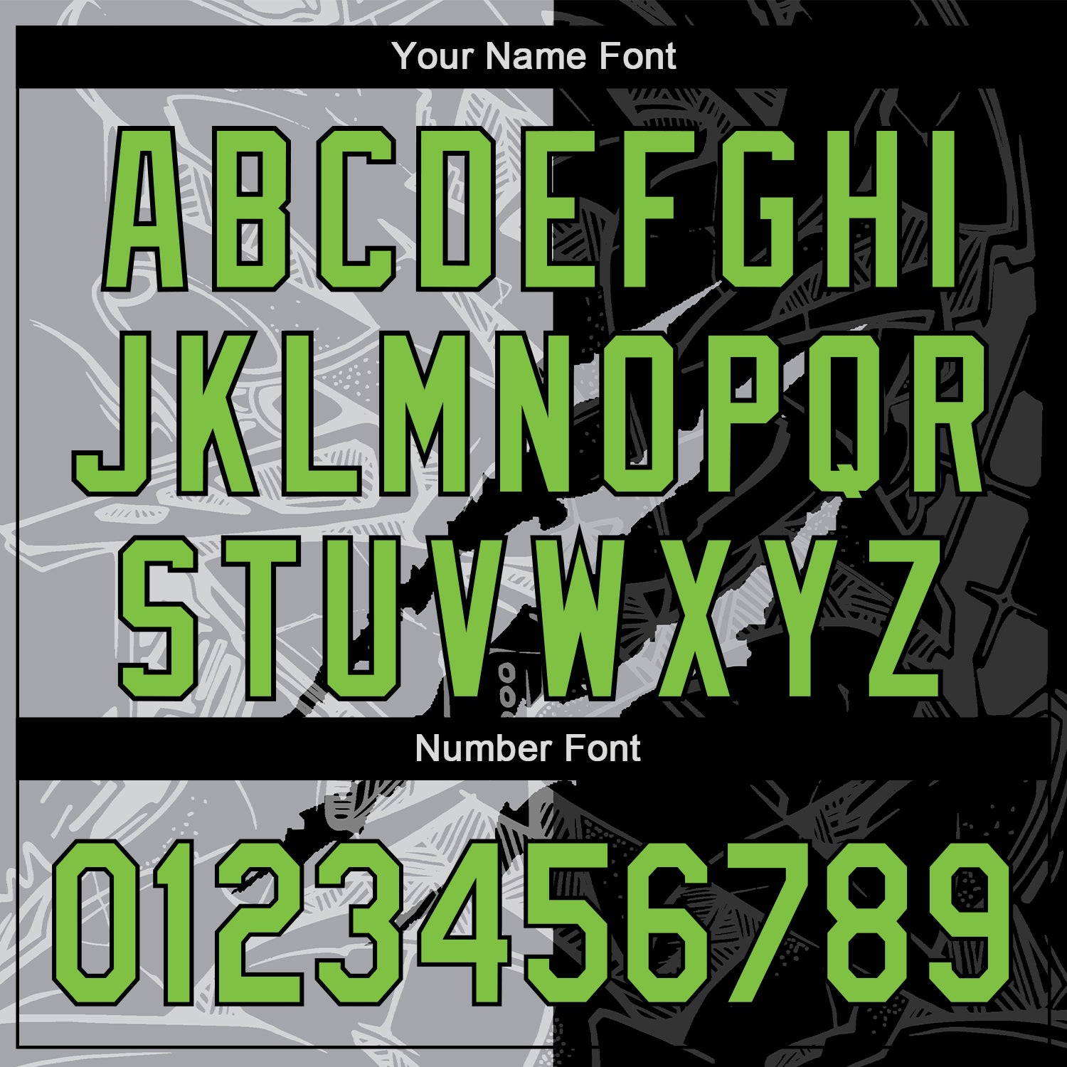 Custom Graffiti Pattern Neon Green Black-Gray 3D Scratch Authentic Baseball Jersey - Sky-Custom