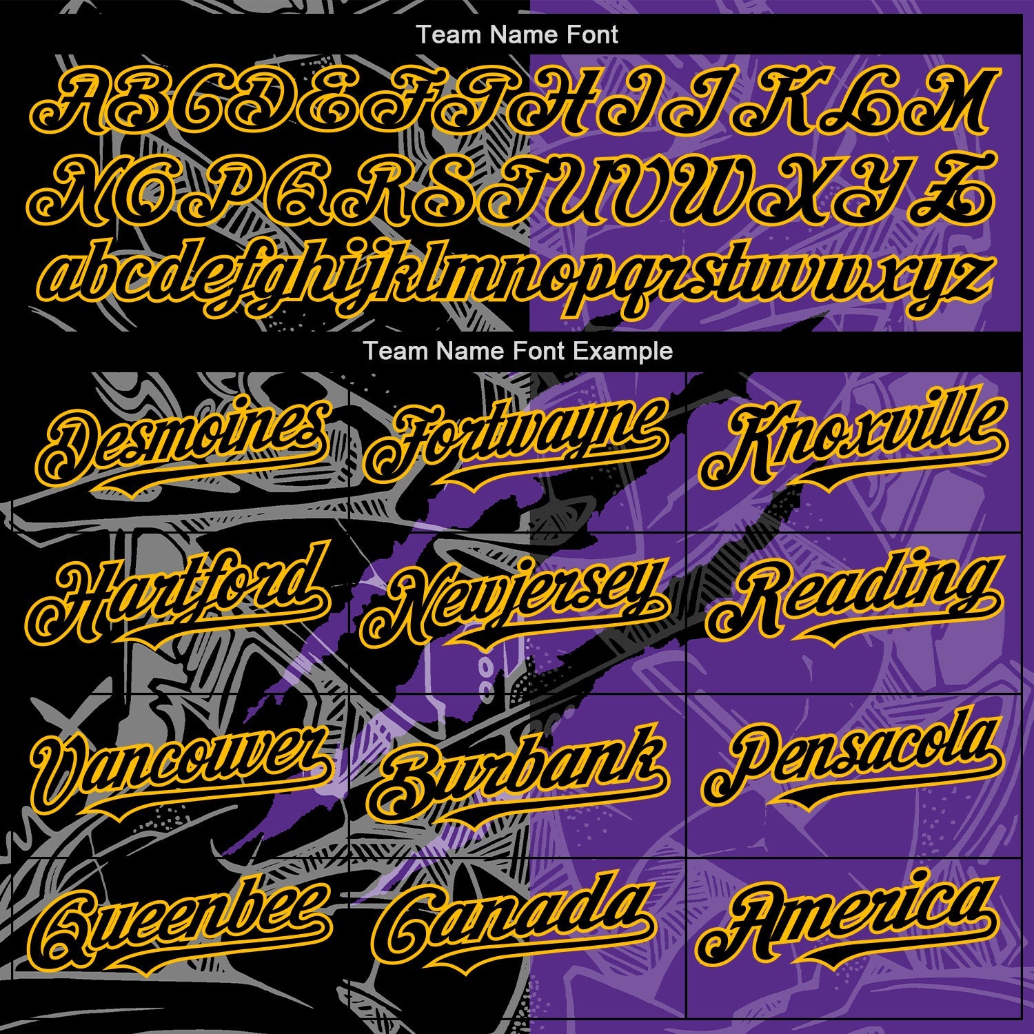 Custom Graffiti Pattern Black Purple-Gold 3D Scratch Authentic Baseball Jersey - Sky-Custom