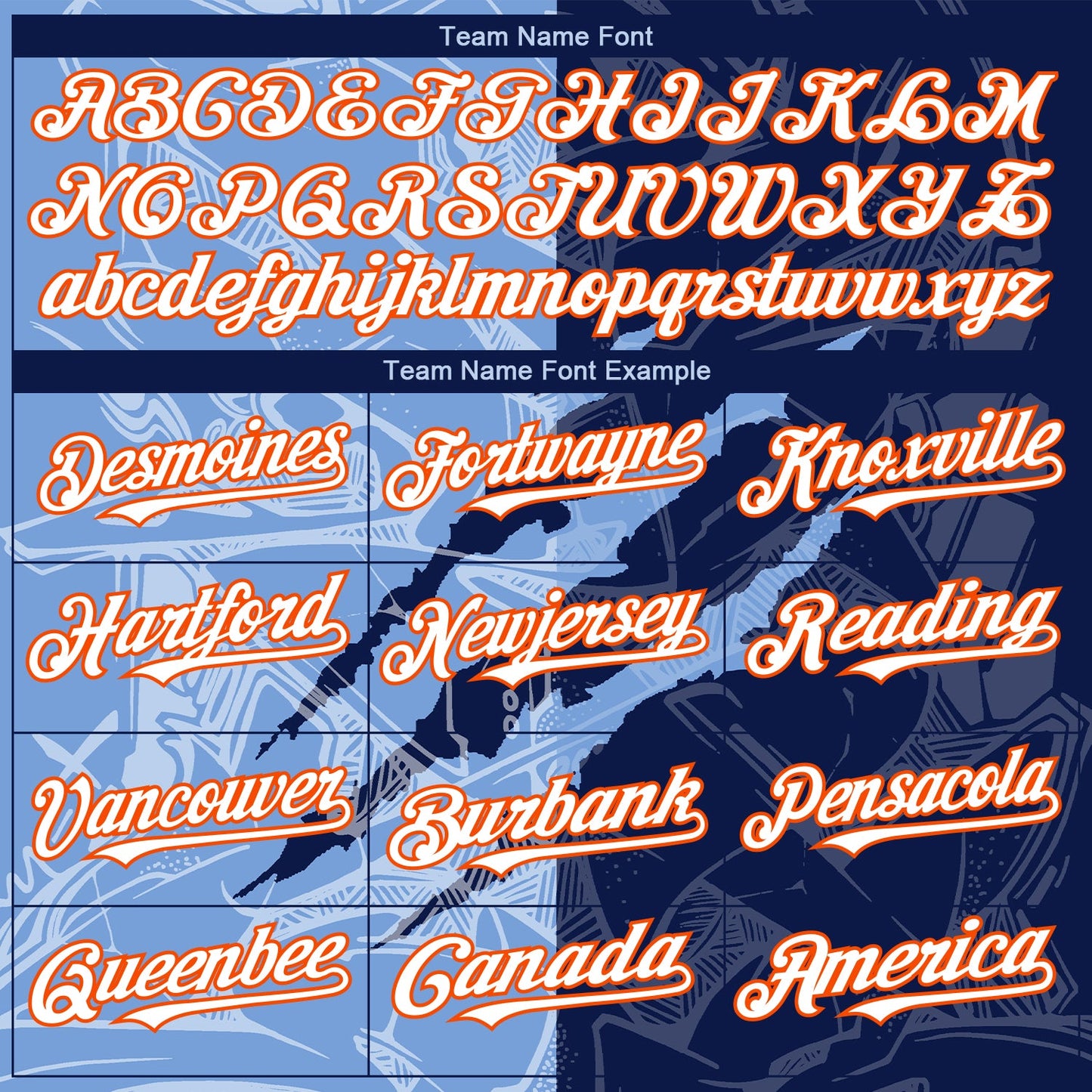 Custom Graffiti Pattern White Navy Light Blue-Orange 3D Scratch Authentic Baseball Jersey - Sky-Custom