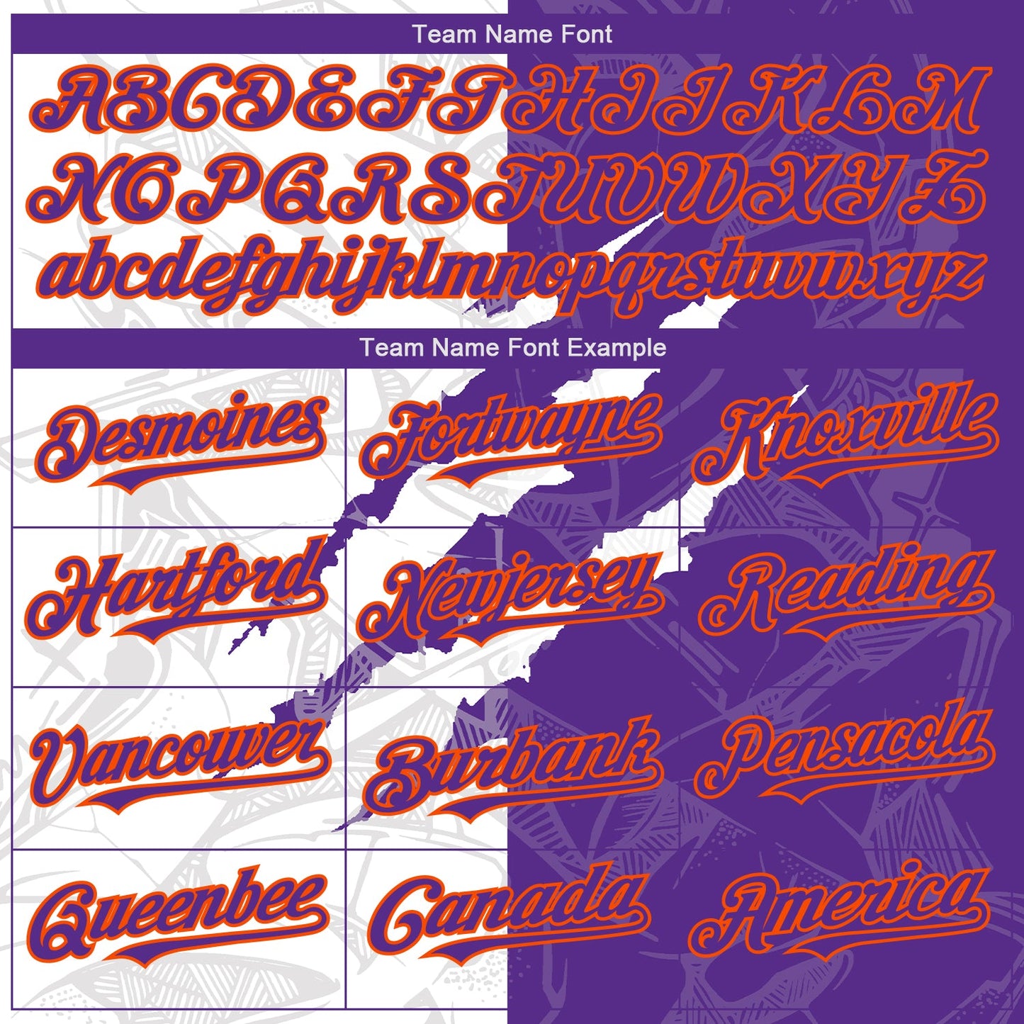 Custom Graffiti Pattern Purple-Orange 3D Scratch Authentic Baseball Jersey - Sky-Custom