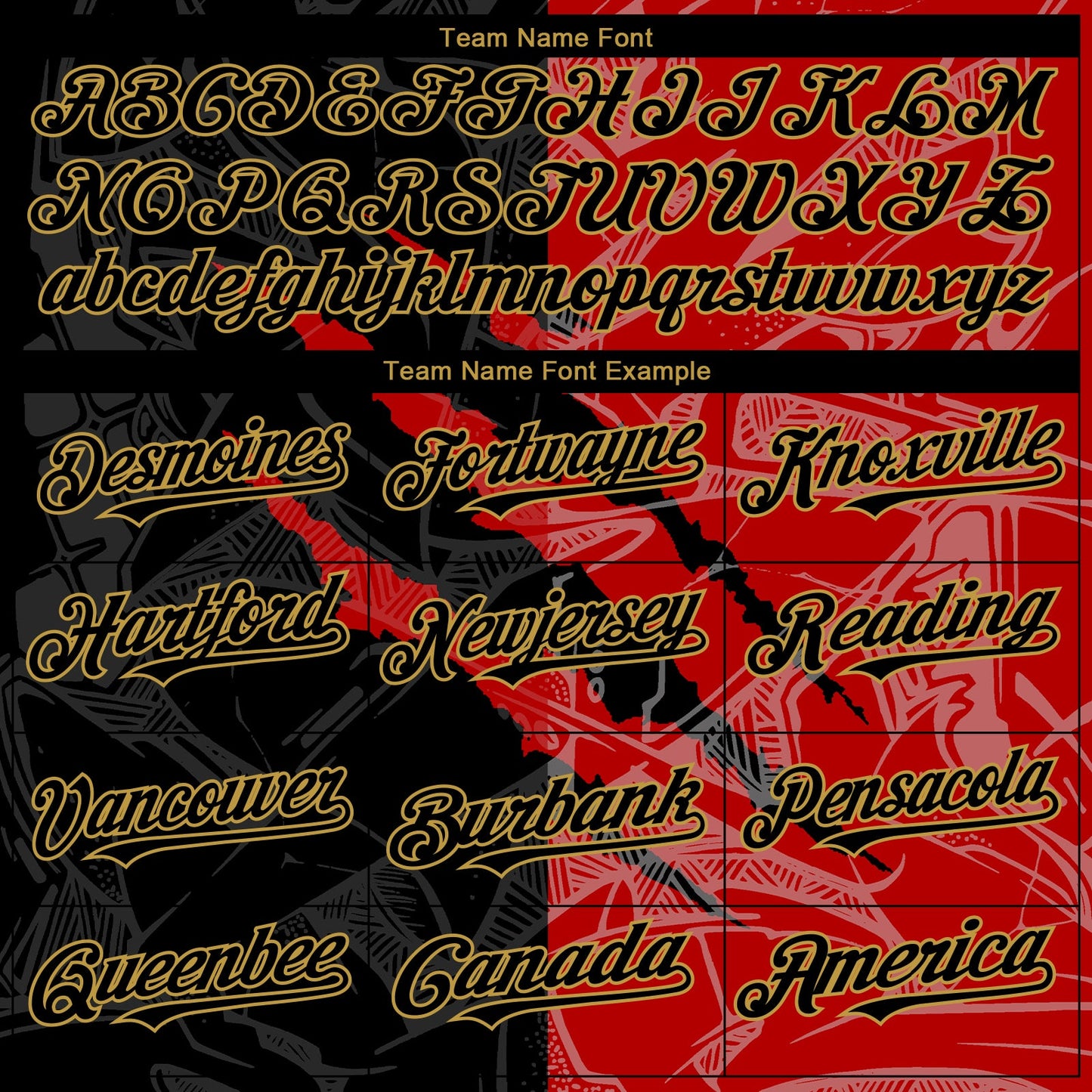 Custom Graffiti Pattern Black Red-Old Gold 3D Scratch Authentic Baseball Jersey - Sky-Custom