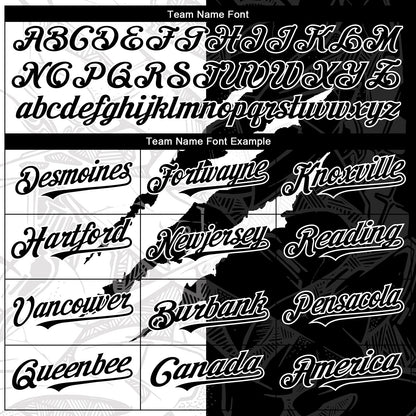 Custom Graffiti Pattern Black-White 3D Scratch Authentic Baseball Jersey - Sky-Custom