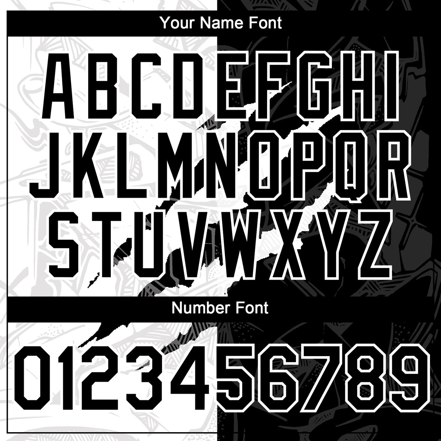 Custom Graffiti Pattern Black-White 3D Scratch Authentic Baseball Jersey - Sky-Custom