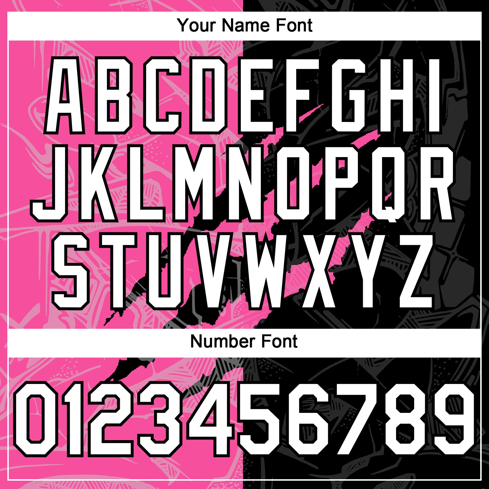 Custom Graffiti Pattern White Black-Pink 3D Scratch Authentic Baseball Jersey - Sky-Custom