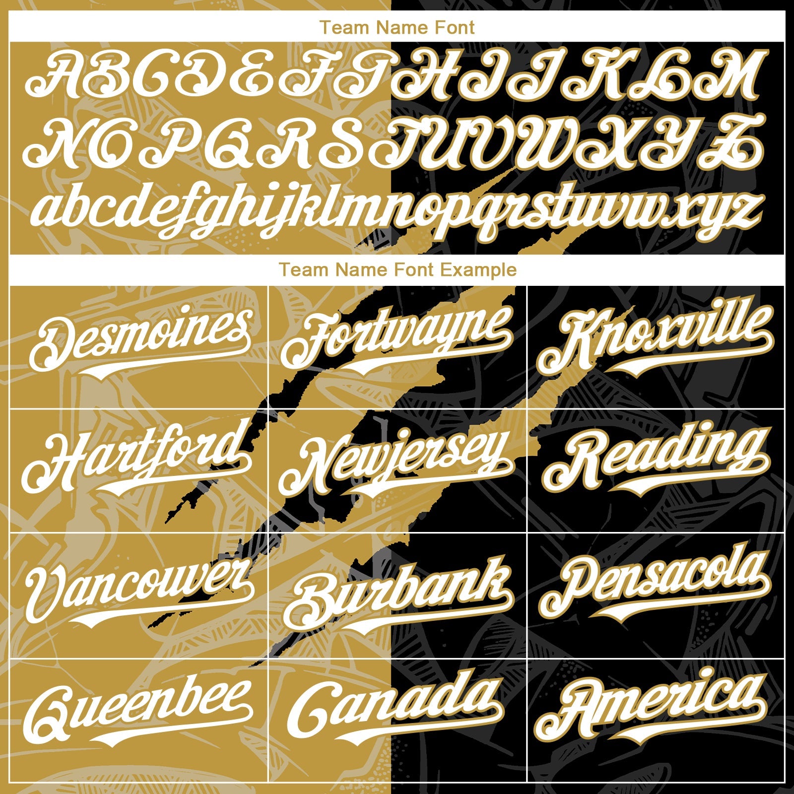 Custom Graffiti Pattern White Black-Old Gold 3D Scratch Authentic Baseball Jersey - Sky-Custom