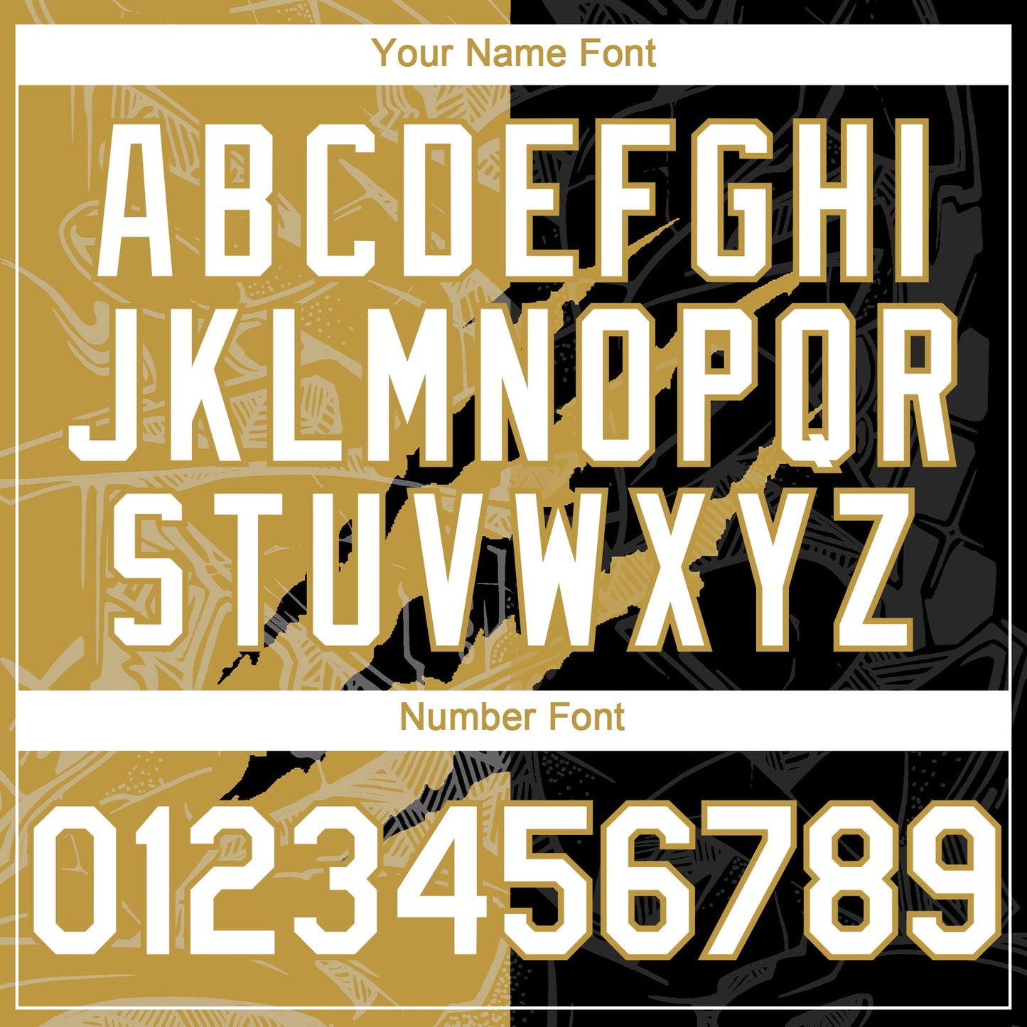 Custom Graffiti Pattern White Black-Old Gold 3D Scratch Authentic Baseball Jersey - Sky-Custom