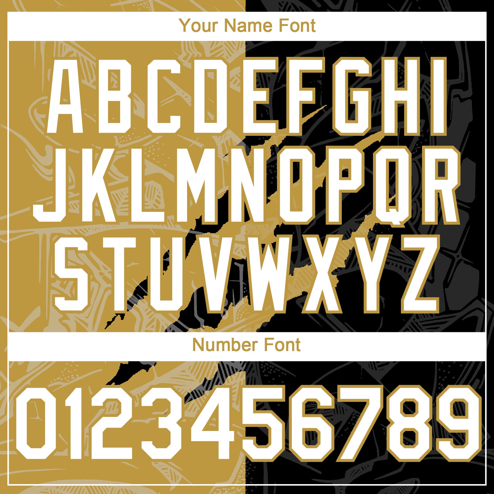 Custom Graffiti Pattern White Black-Old Gold 3D Scratch Authentic Baseball Jersey - Sky-Custom