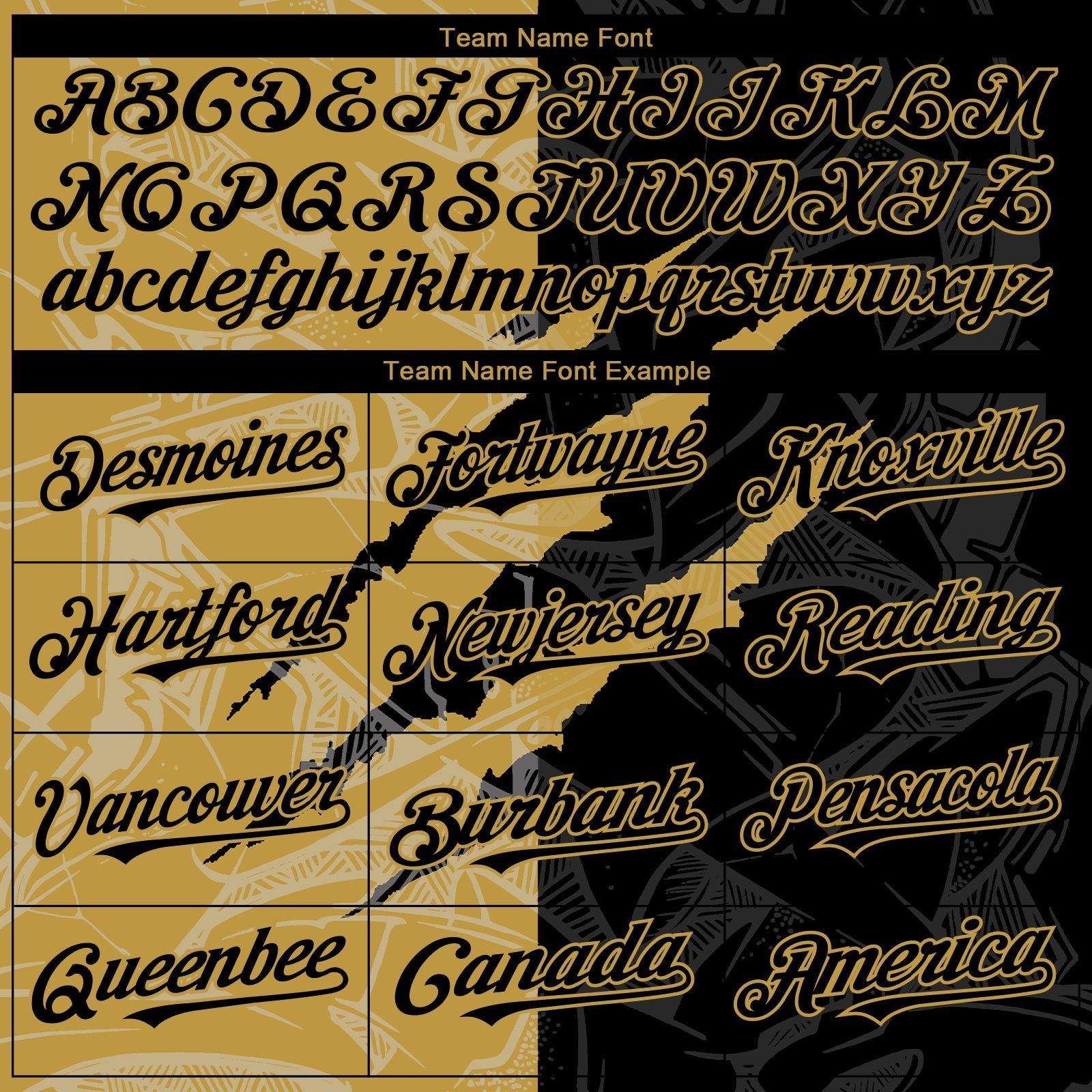 Custom Graffiti Pattern Black-Old Gold 3D Scratch Authentic Baseball Jersey - Sky-Custom