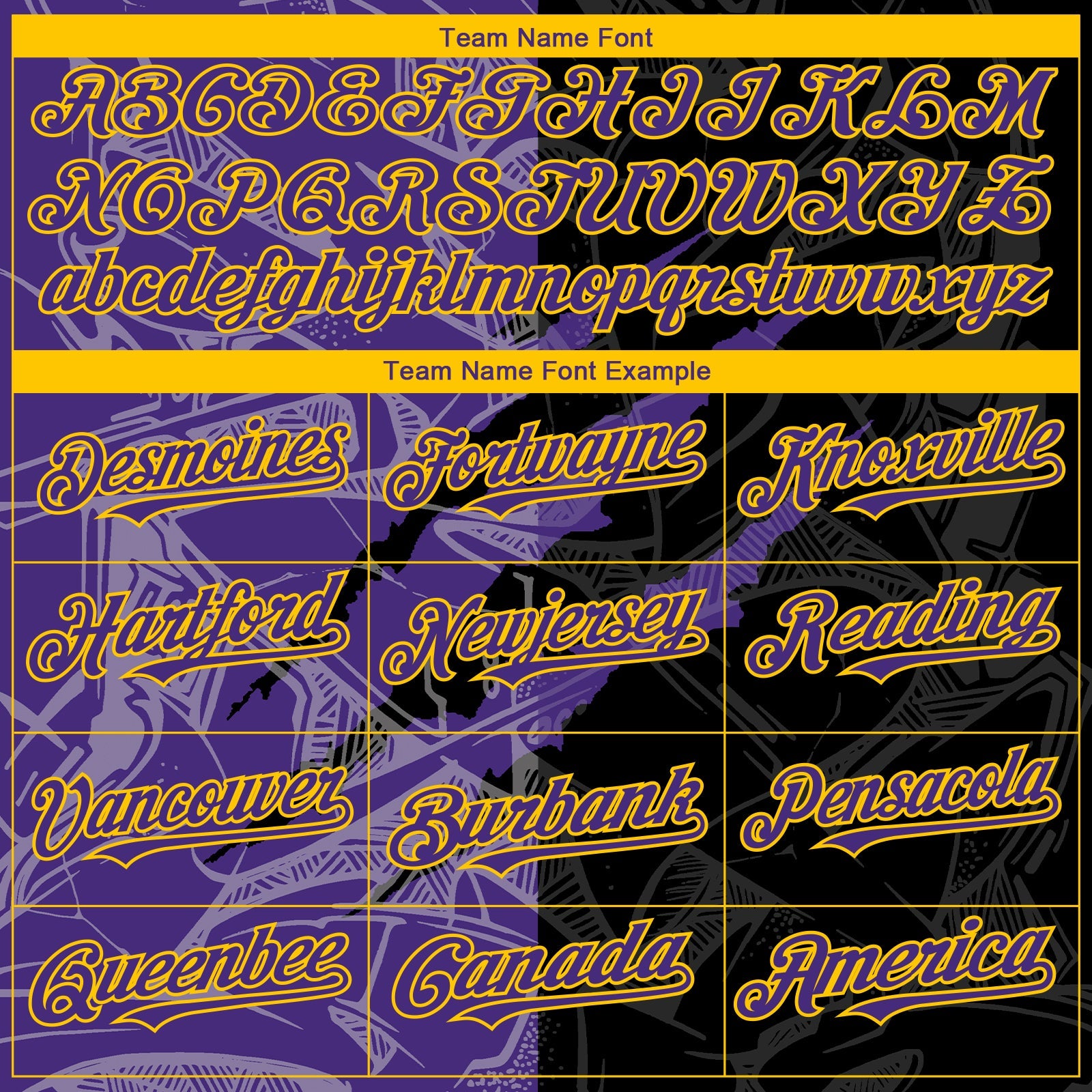 Custom Graffiti Pattern Purple Black-Yellow 3D Scratch Authentic Baseball Jersey - Sky-Custom