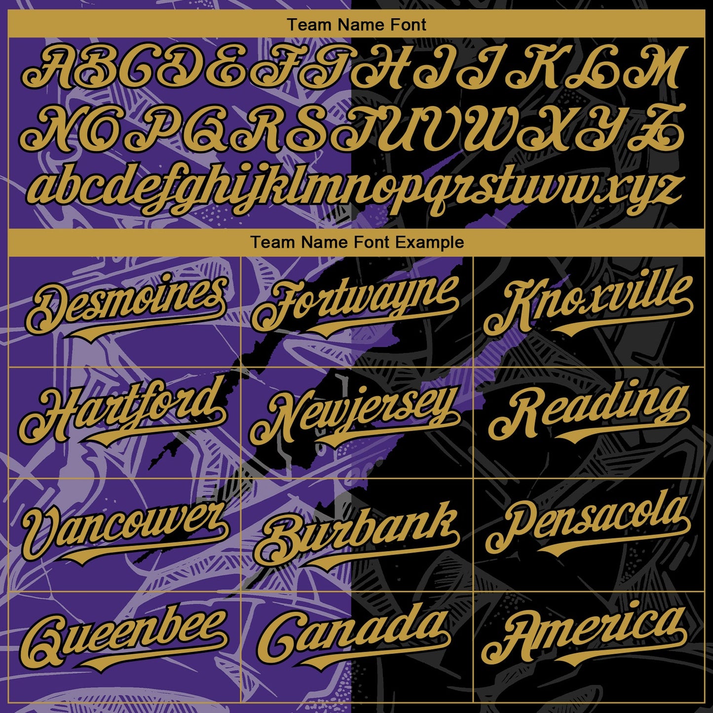 Custom Graffiti Pattern Old Gold Black-Purple 3D Scratch Authentic Baseball Jersey - Sky-Custom