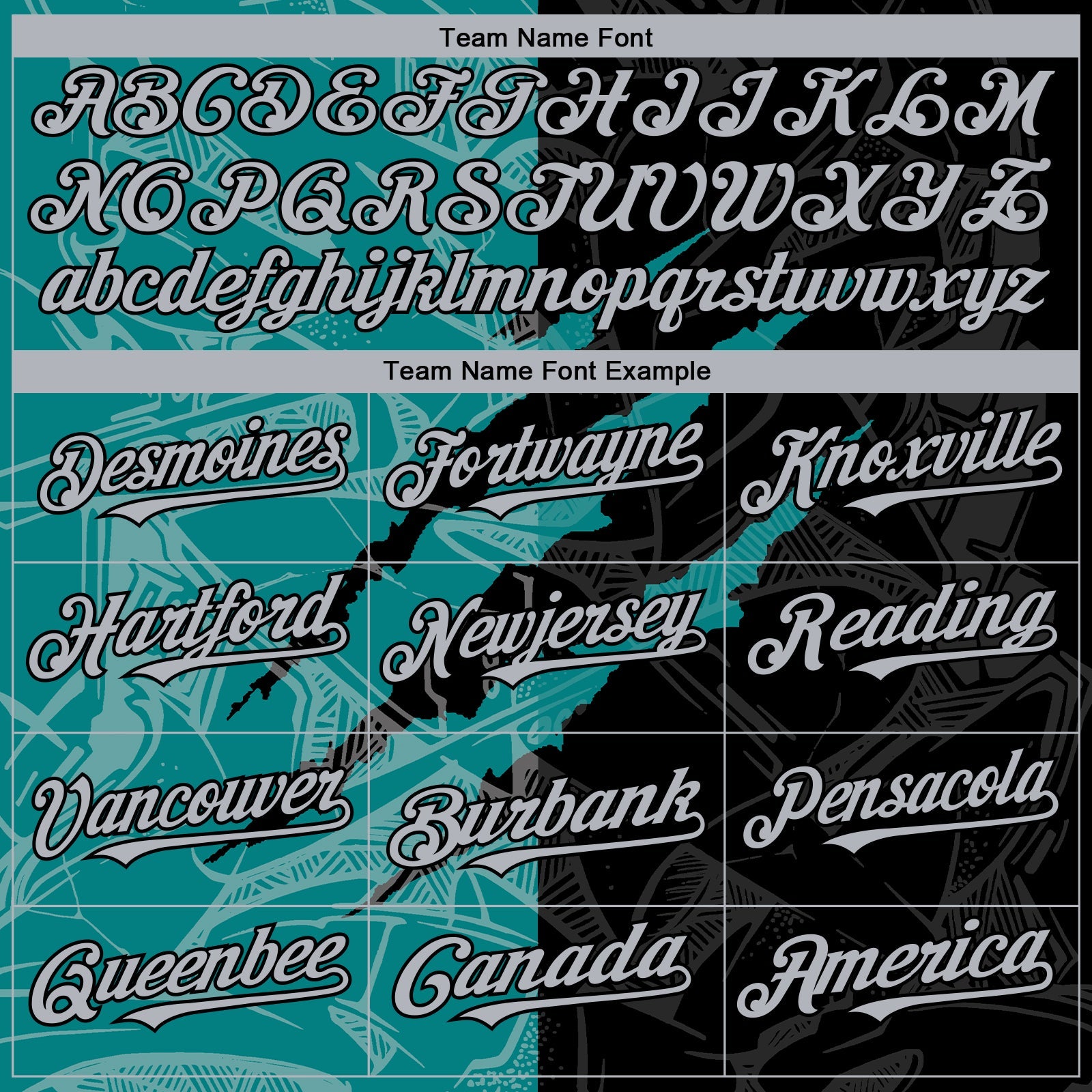 Custom Graffiti Pattern Gray Black-Teal 3D Scratch Authentic Baseball Jersey - Sky-Custom