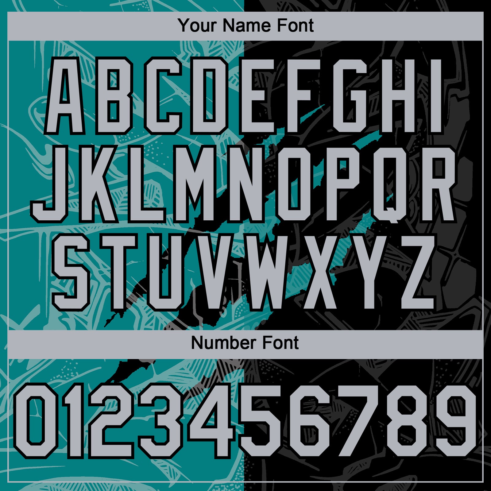Custom Graffiti Pattern Gray Black-Teal 3D Scratch Authentic Baseball Jersey - Sky-Custom