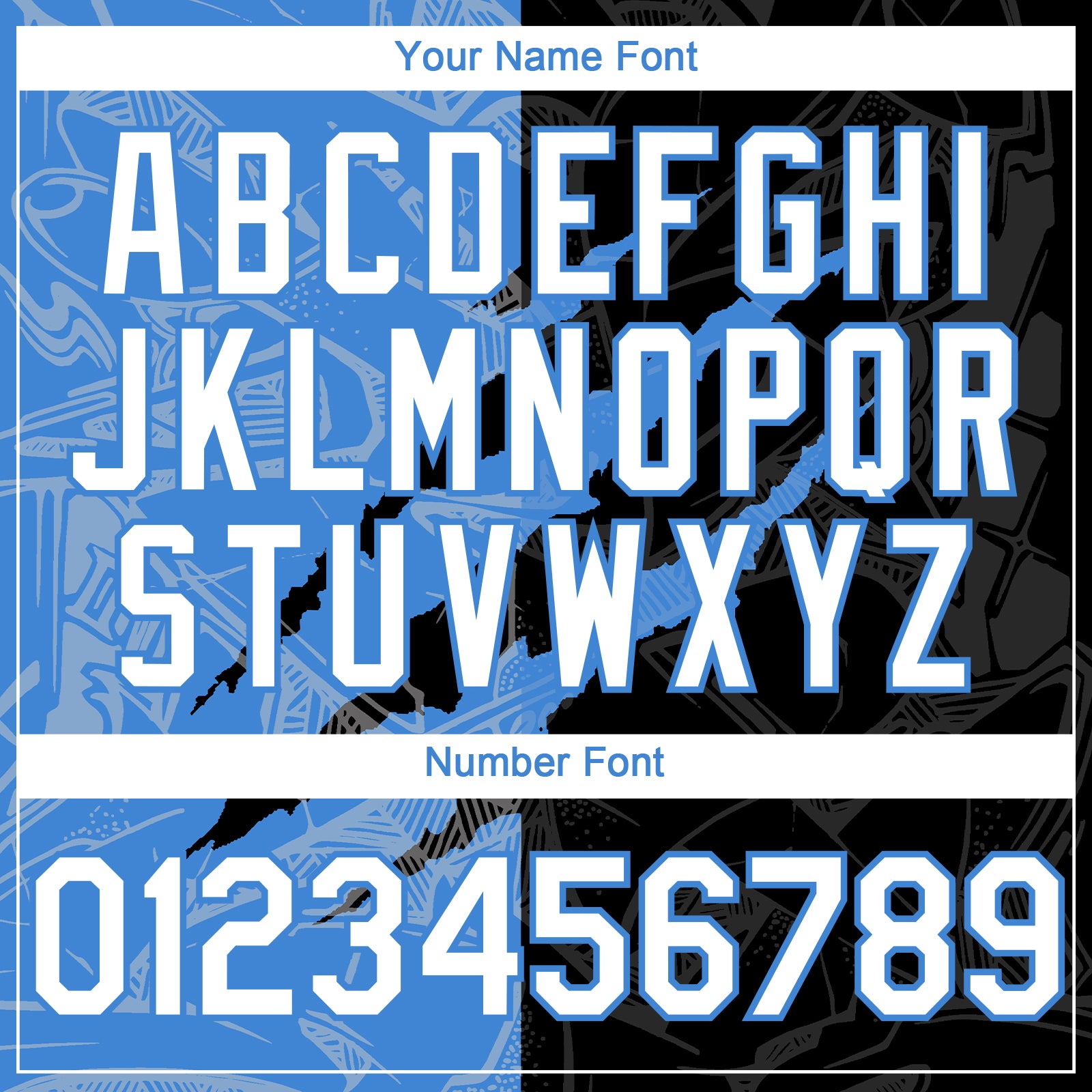 Custom Graffiti Pattern White Black-Electric Blue 3D Scratch Authentic Baseball Jersey - Sky-Custom