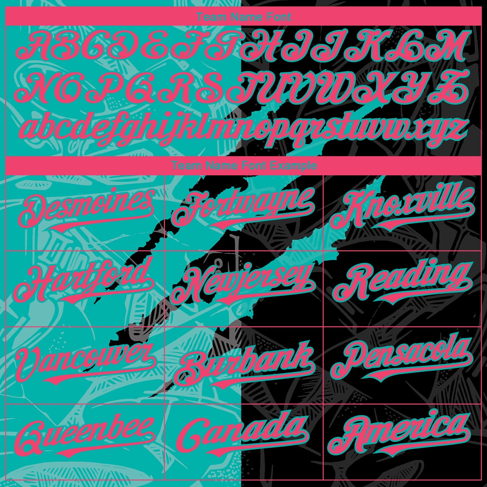 Custom Graffiti Pattern Neon Pink Black-Aqua 3D Scratch Authentic Baseball Jersey - Sky-Custom