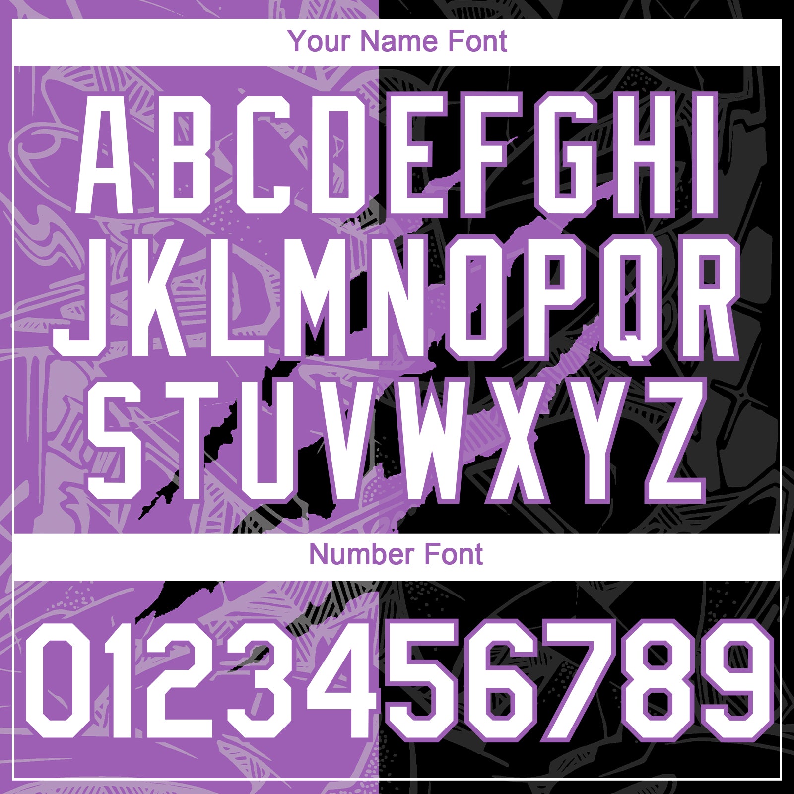 Custom Graffiti Pattern White Black-Medium Purple 3D Scratch Authentic Baseball Jersey - Sky-Custom