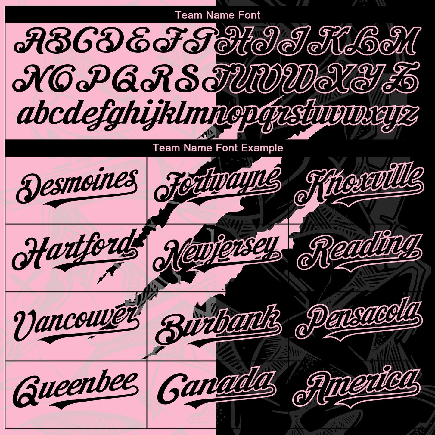Custom Graffiti Pattern Black-Light Pink 3D Scratch Authentic Baseball Jersey - Sky-Custom