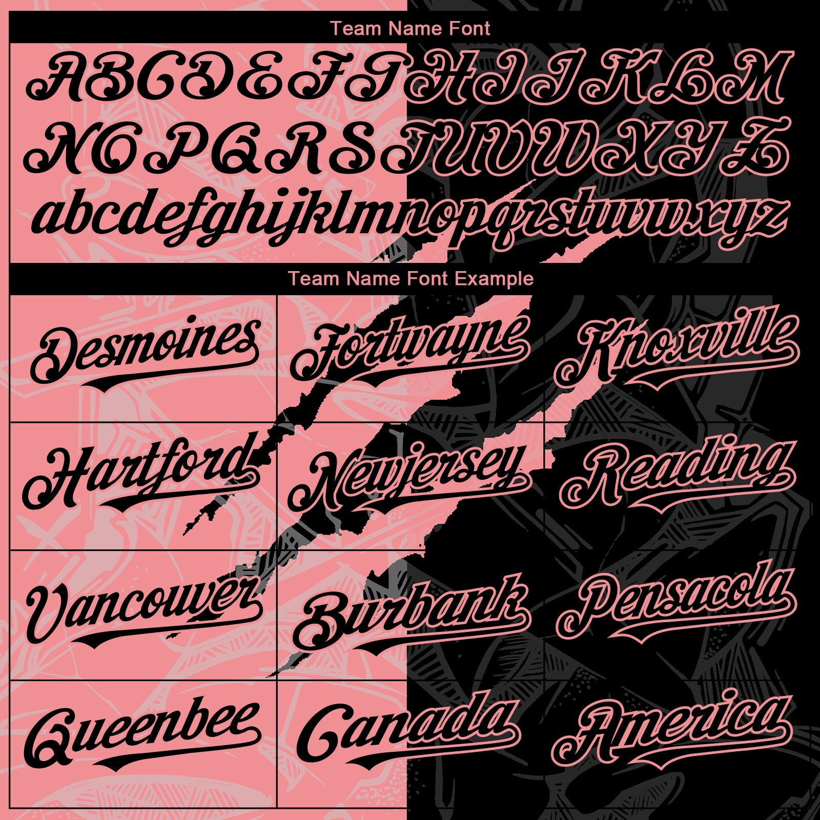 Custom Graffiti Pattern Black-Medium Pink 3D Scratch Authentic Baseball Jersey - Sky-Custom
