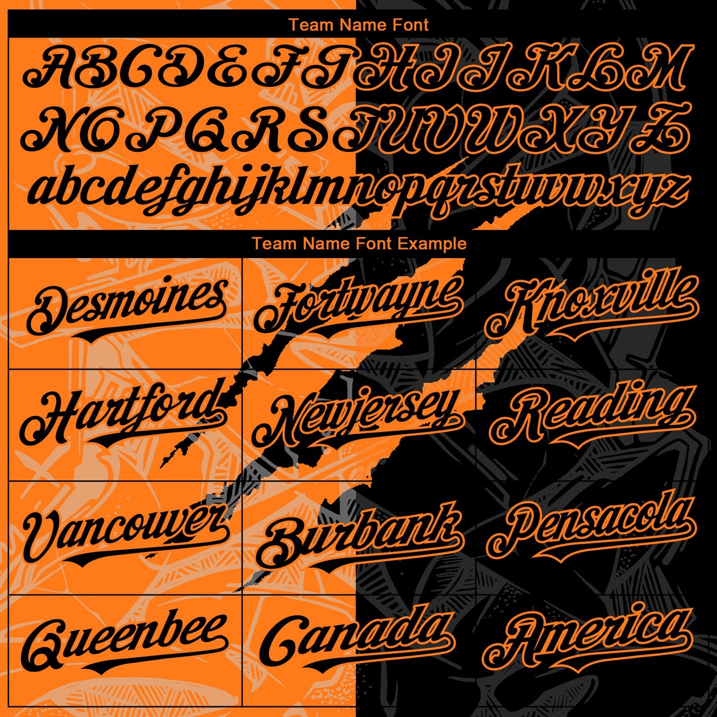 Custom Graffiti Pattern Black-Bay Orange 3D Scratch Authentic Baseball Jersey - Sky-Custom
