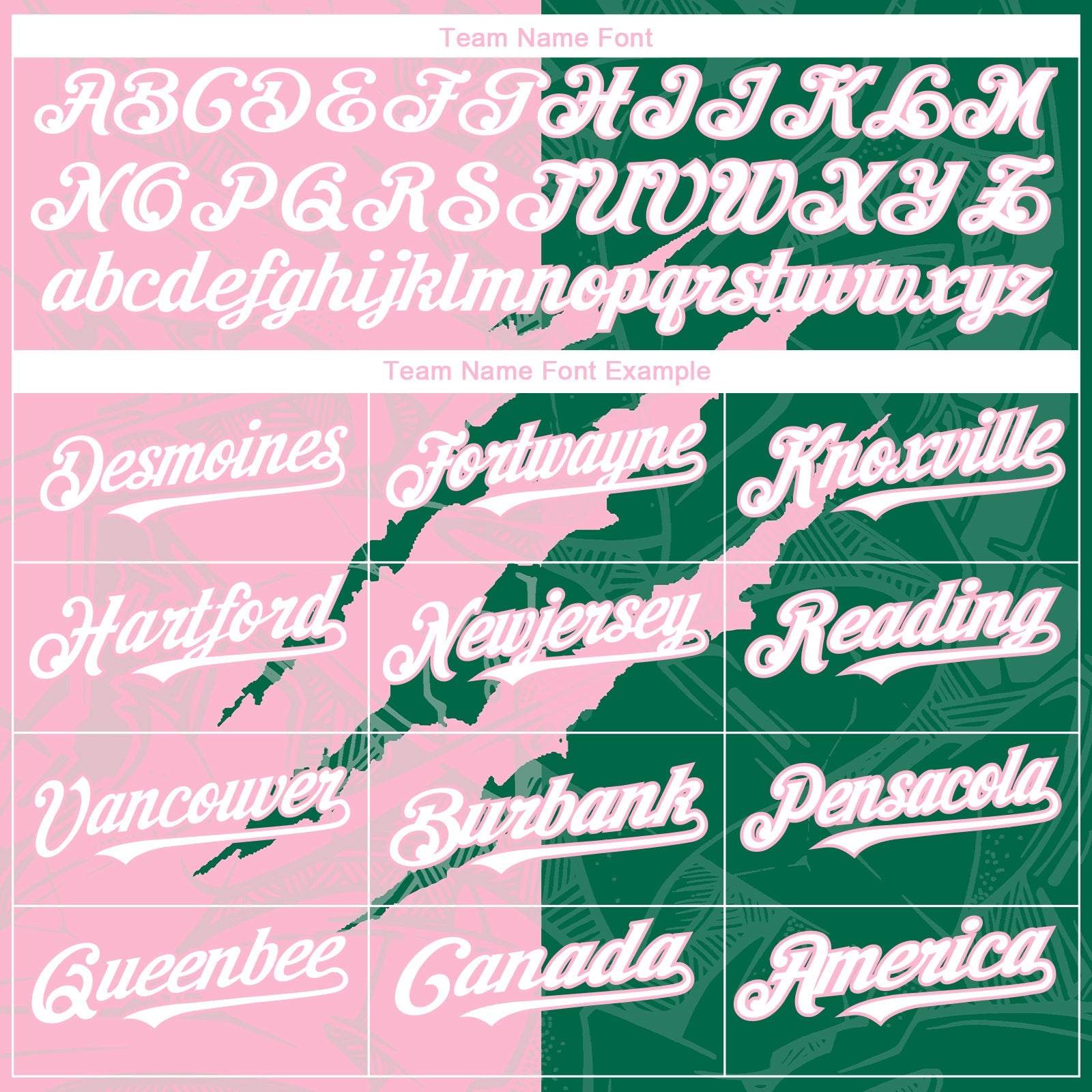 Custom Graffiti Pattern White Kelly Green-Light Pink 3D Scratch Authentic Baseball Jersey - Sky-Custom