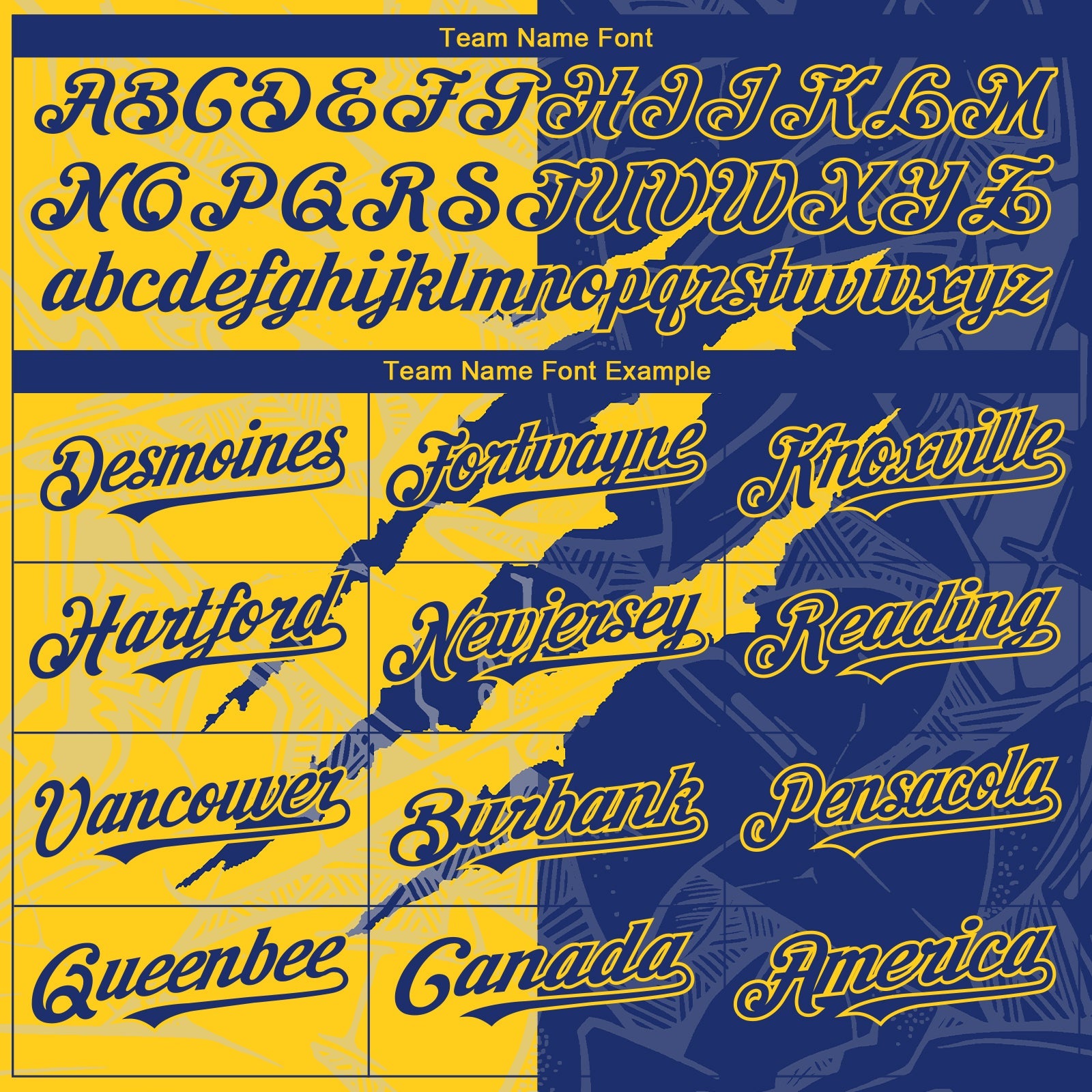 Custom Graffiti Pattern Royal-Yellow 3D Scratch Authentic Baseball Jersey - Sky-Custom