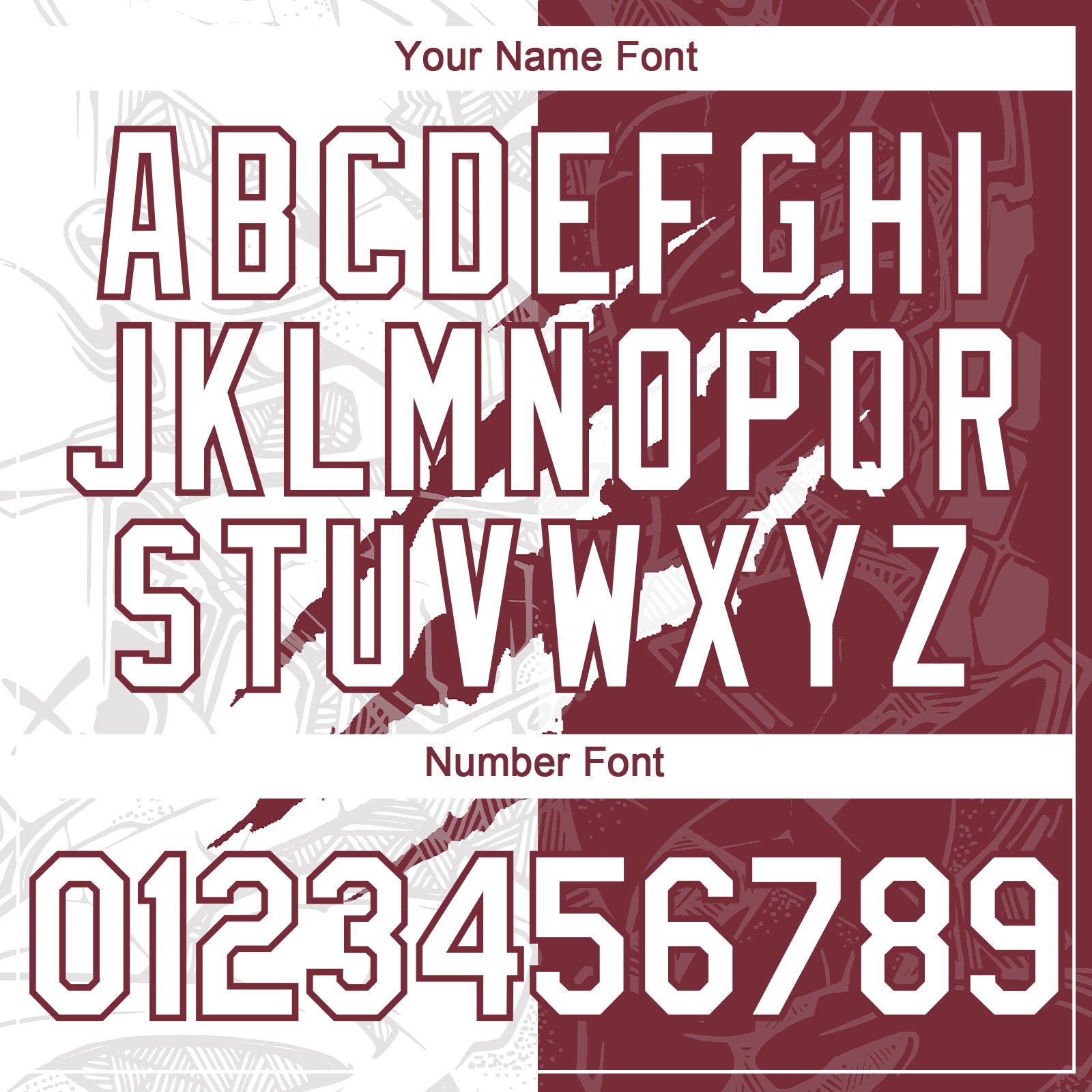 Custom Graffiti Pattern White-Burgundy 3D Scratch Authentic Baseball Jersey - Sky-Custom