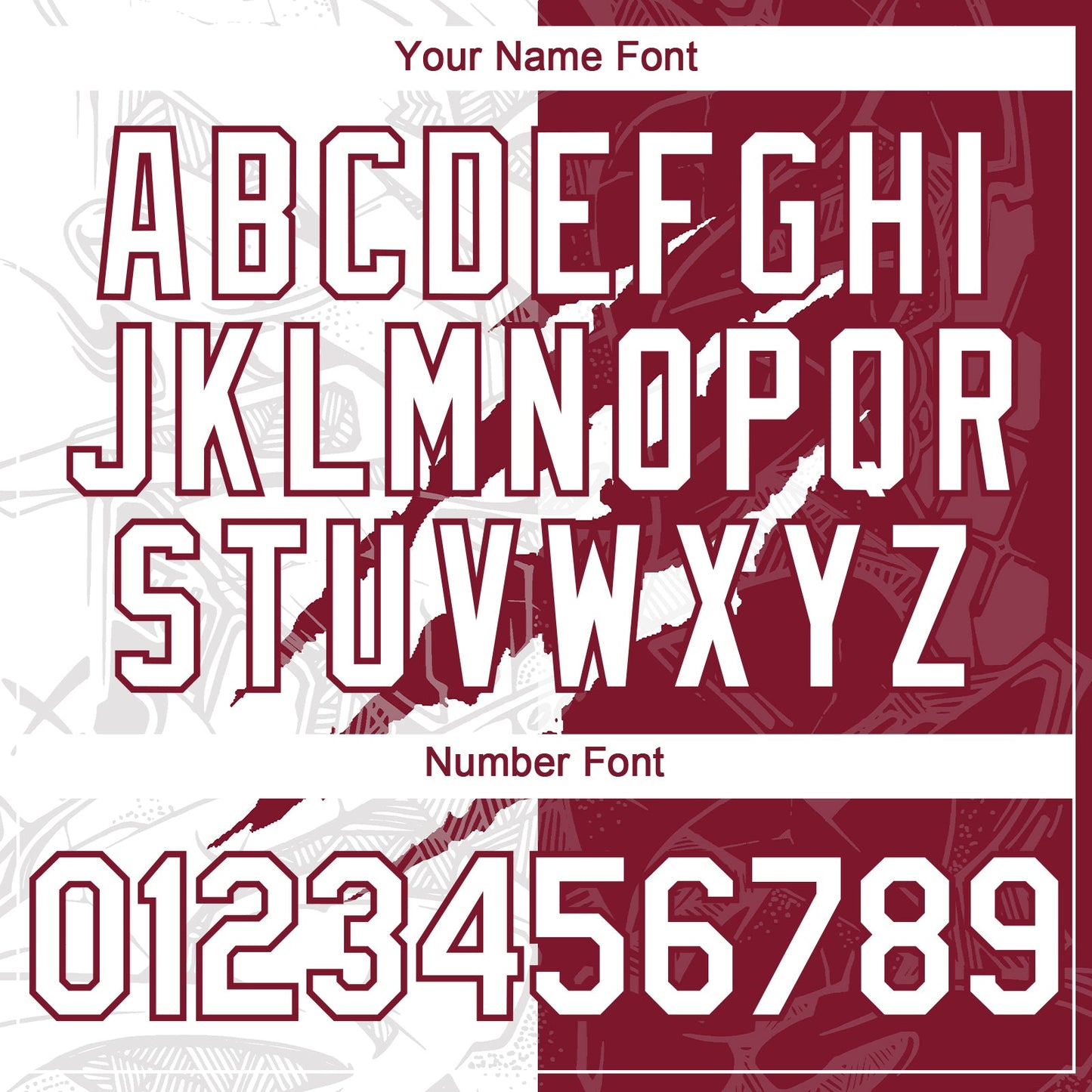 Custom Graffiti Pattern White-Crimson 3D Scratch Authentic Baseball Jersey - Sky-Custom