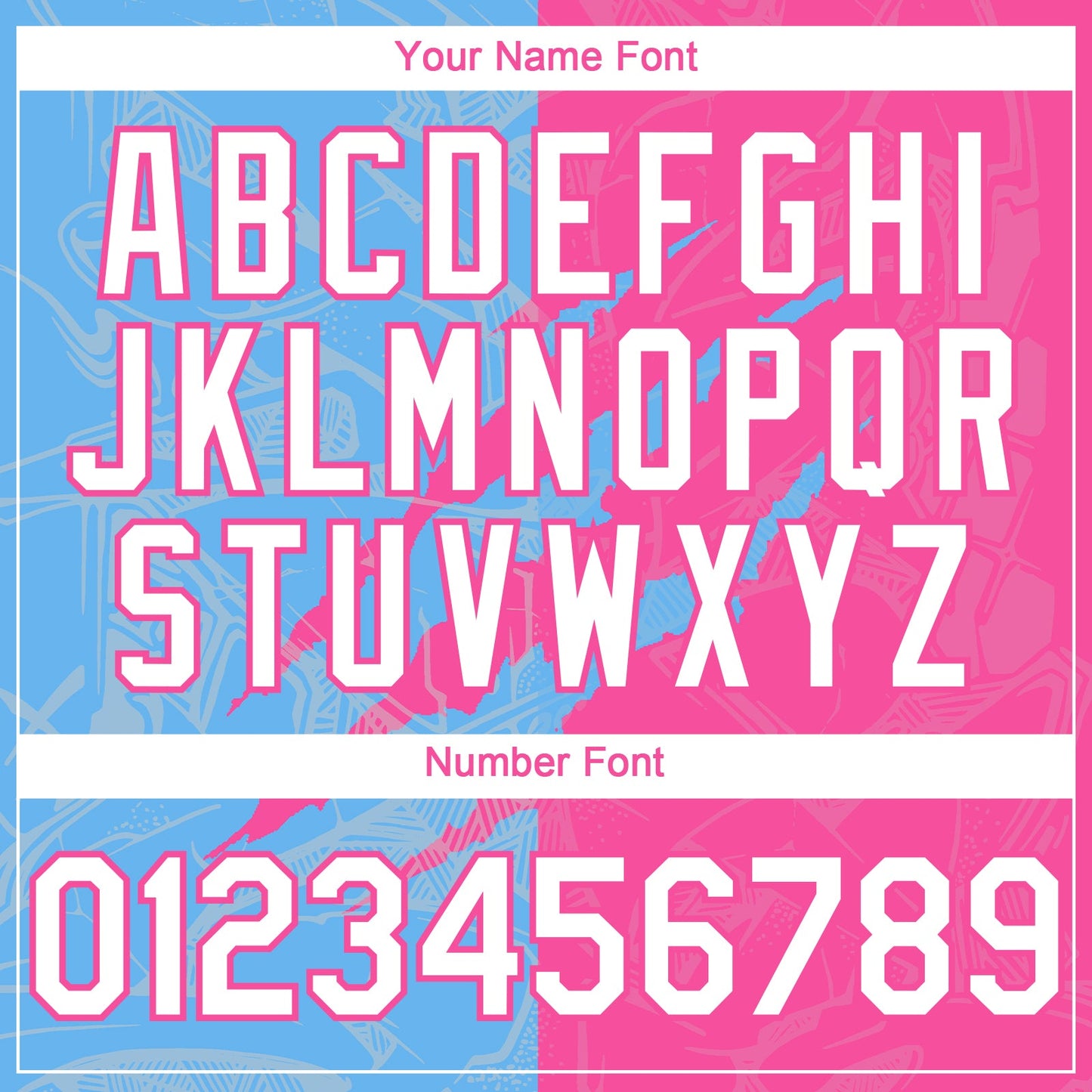 Custom Graffiti Pattern White Pink-Sky Blue 3D Scratch Authentic Baseball Jersey - Sky-Custom