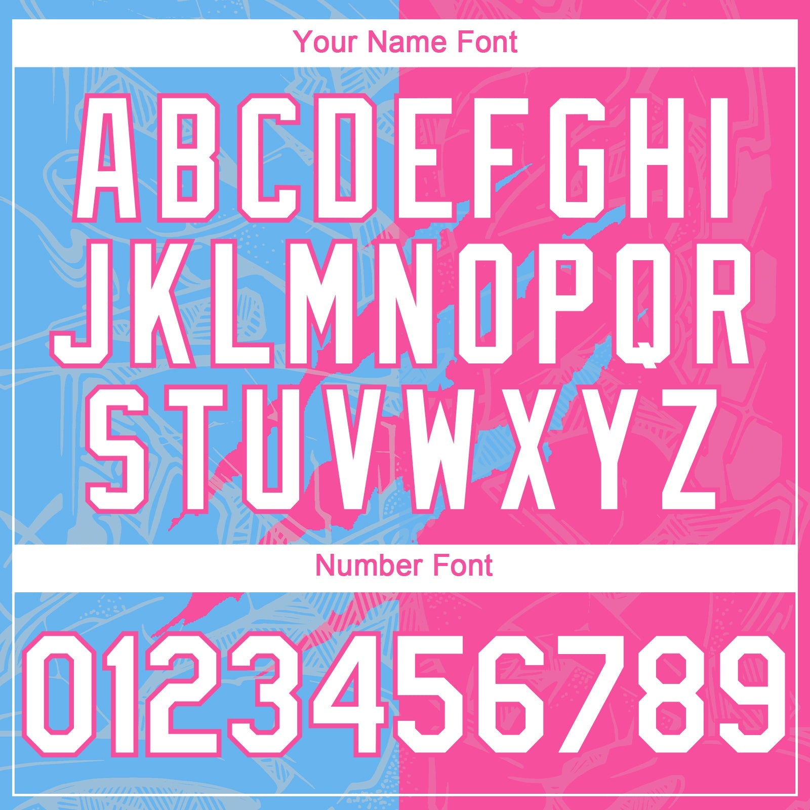 Custom Graffiti Pattern White Pink-Sky Blue 3D Scratch Authentic Baseball Jersey - Sky-Custom