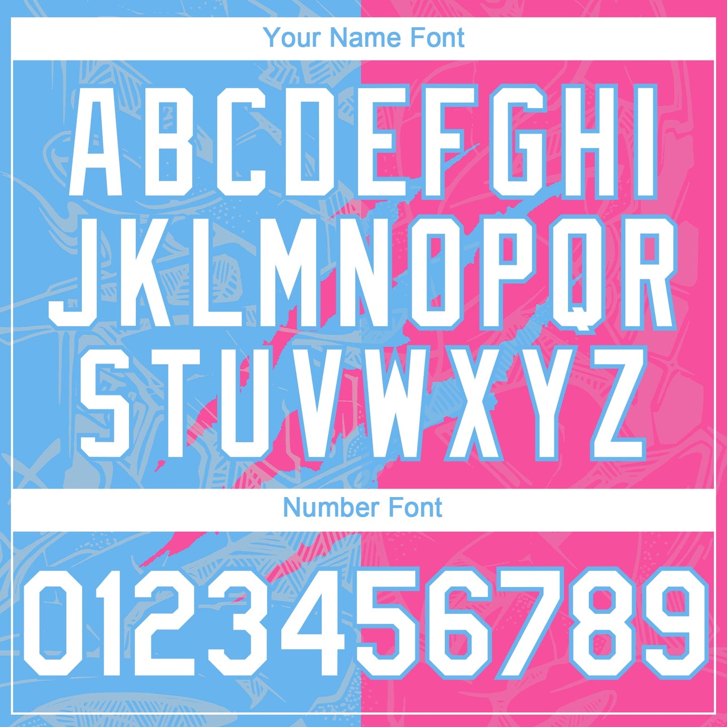 Custom Graffiti Pattern White Pink-Sky Blue 3D Scratch Authentic Baseball Jersey - Sky-Custom