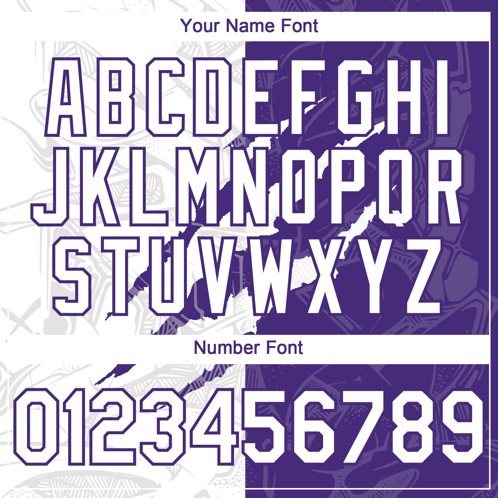 Custom Graffiti Pattern White-Purple 3D Scratch Authentic Baseball Jersey - Sky-Custom