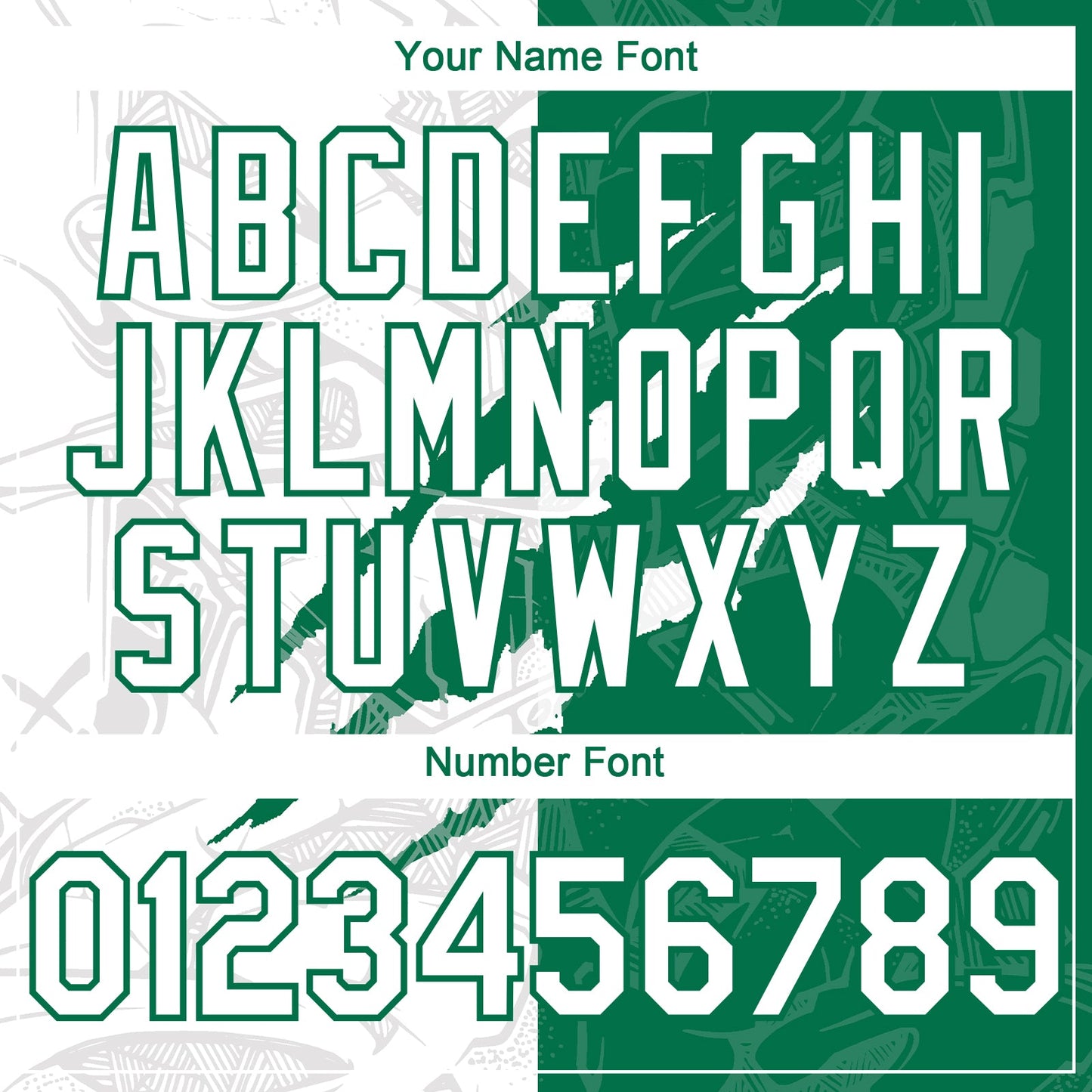Custom Graffiti Pattern White-Kelly Green 3D Scratch Authentic Baseball Jersey - Sky-Custom