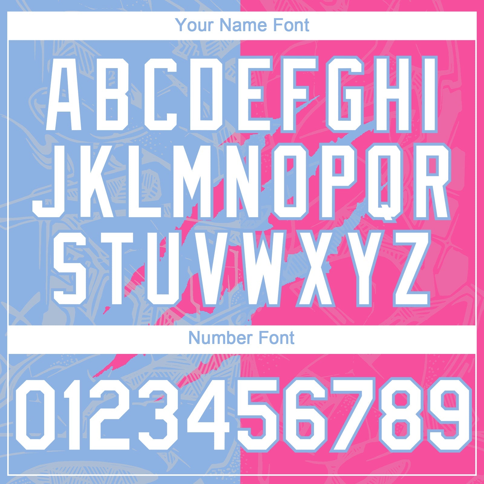 Custom Graffiti Pattern White Pink-Light Blue 3D Scratch Authentic Baseball Jersey - Sky-Custom