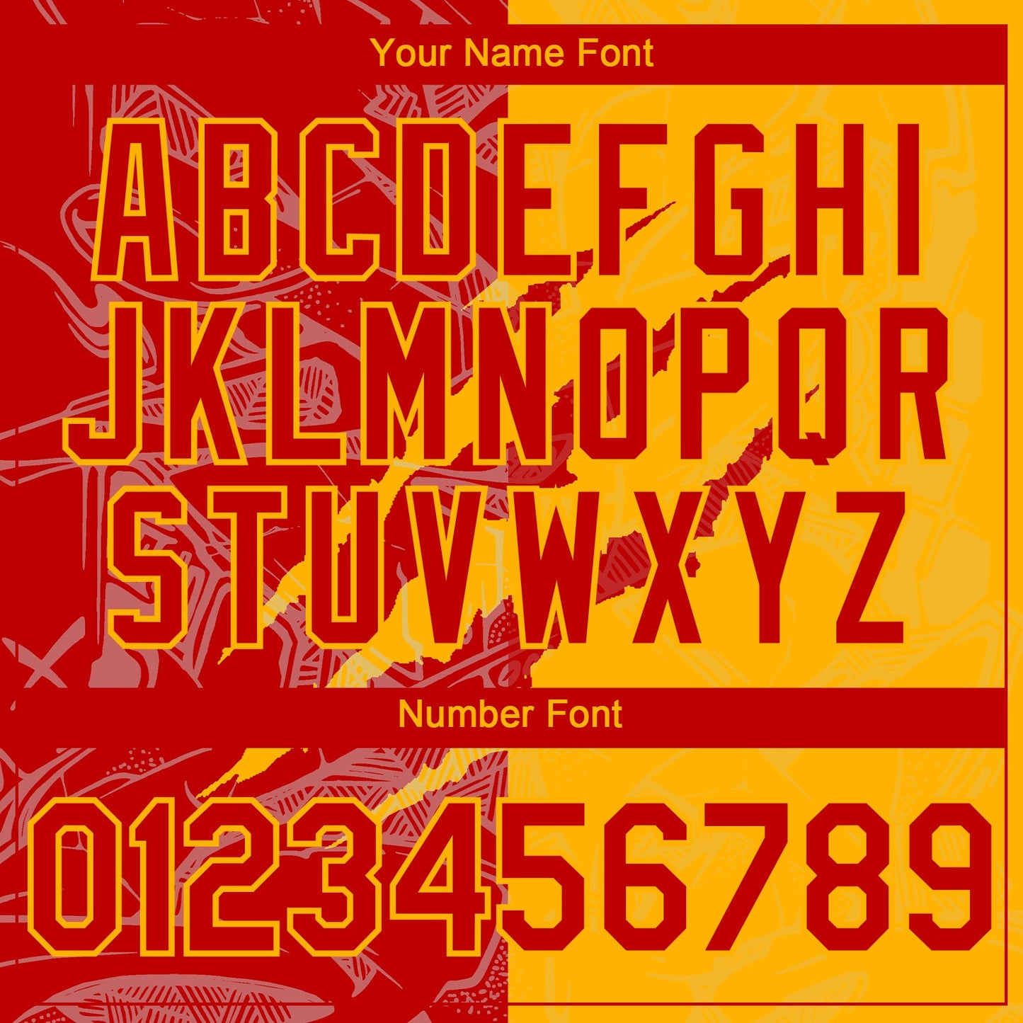 Custom Graffiti Pattern Red-Gold 3D Scratch Authentic Baseball Jersey - Sky-Custom