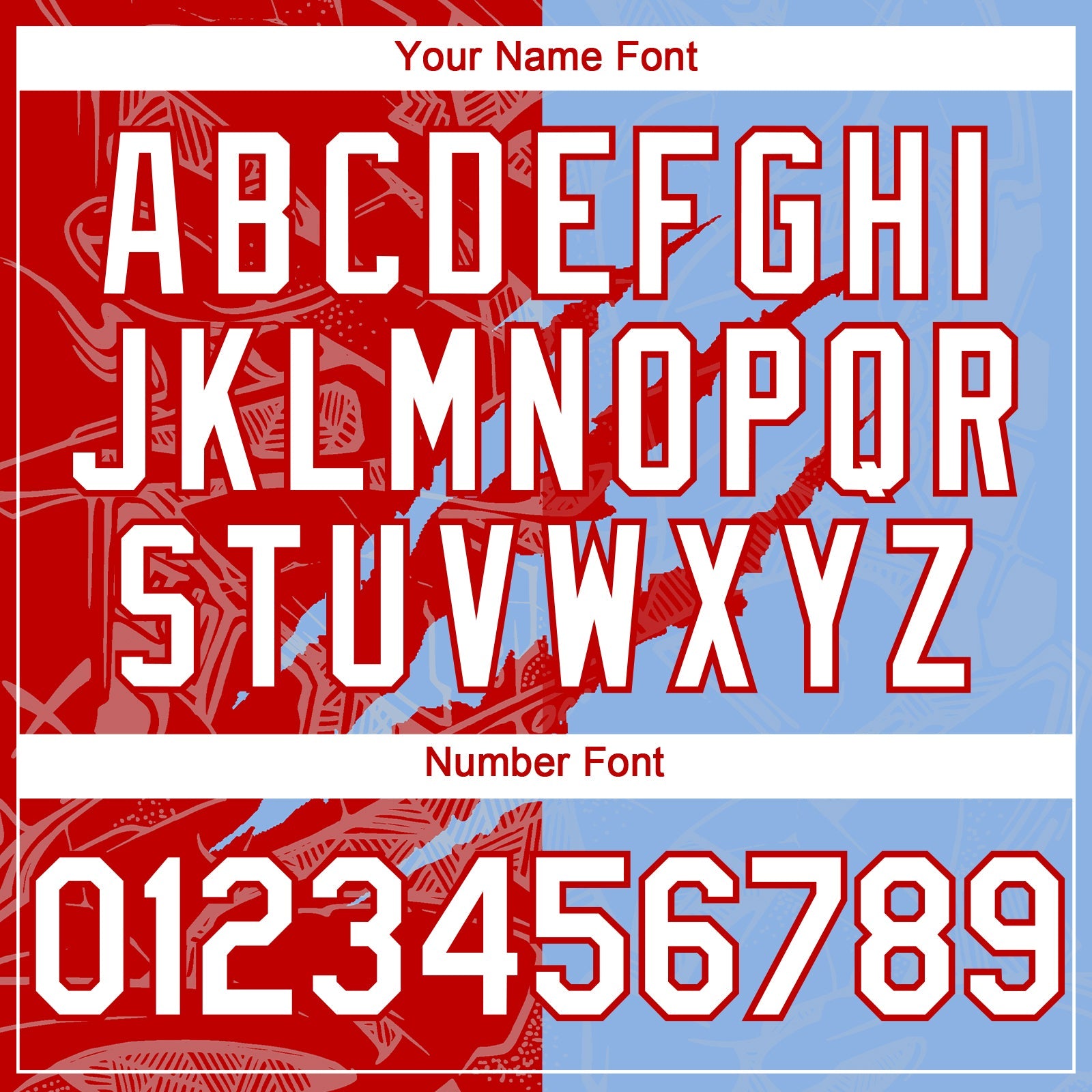 Custom Graffiti Pattern White Light Blue-Red 3D Scratch Authentic Baseball Jersey - Sky-Custom