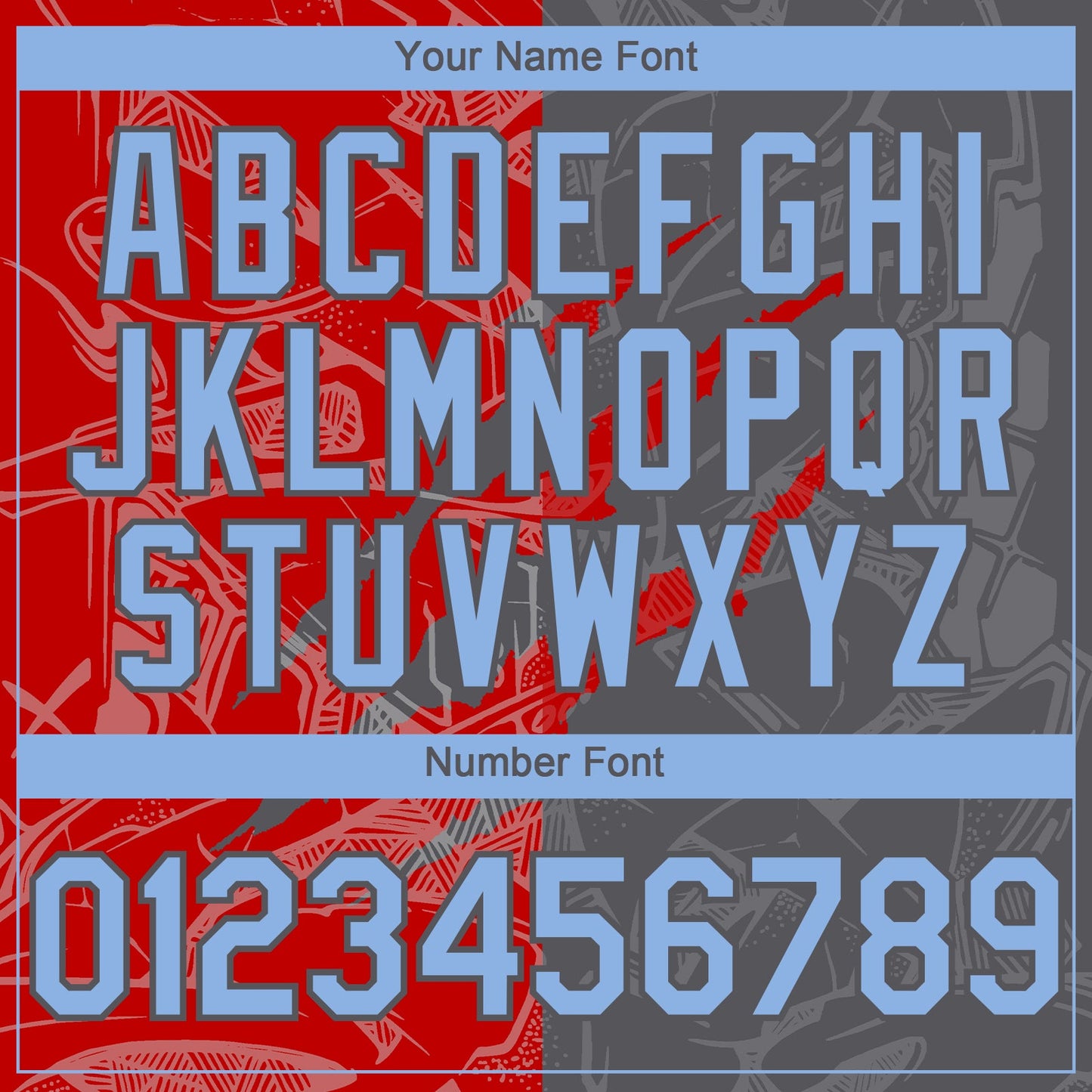 Custom Graffiti Pattern Light Blue Steel Gray-Red 3D Scratch Authentic Baseball Jersey - Sky-Custom