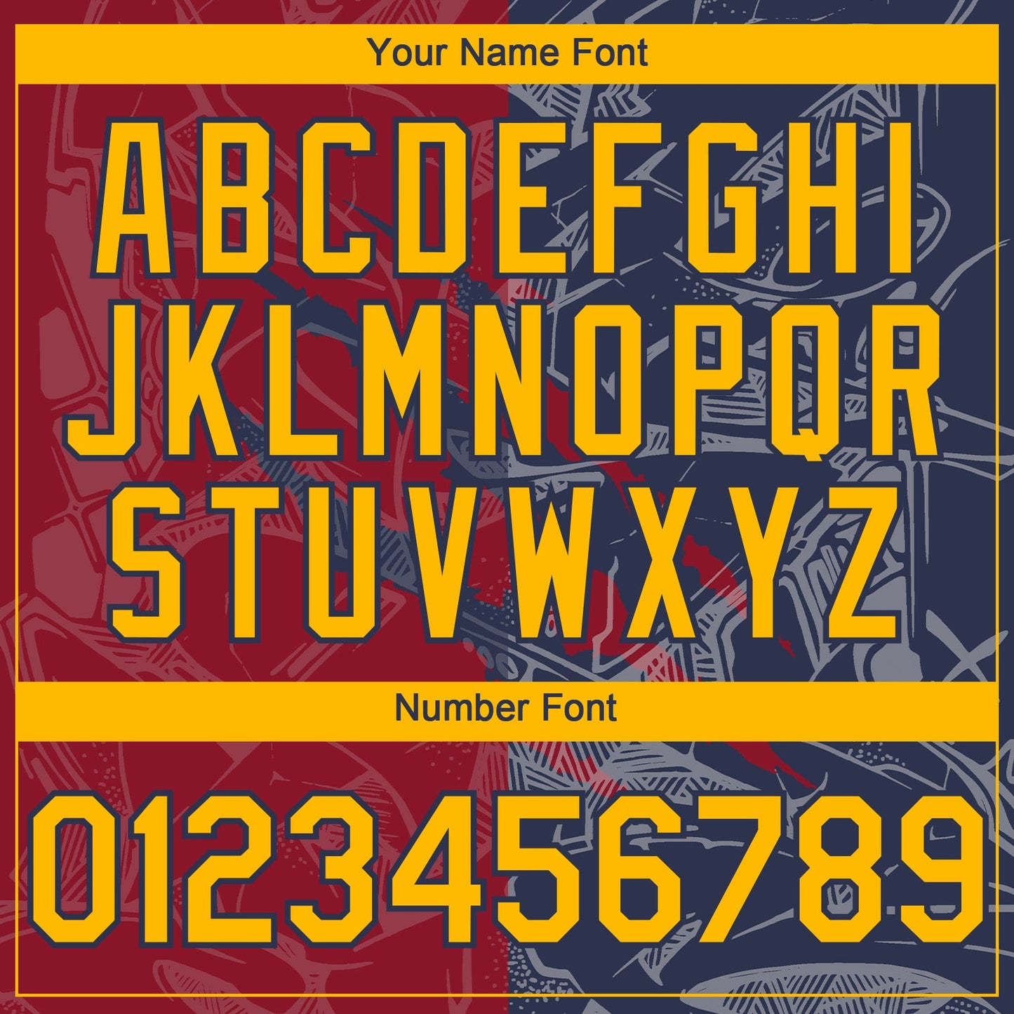 Custom Graffiti Pattern Gold Navy-Crimson 3D Scratch Authentic Baseball Jersey - Sky-Custom