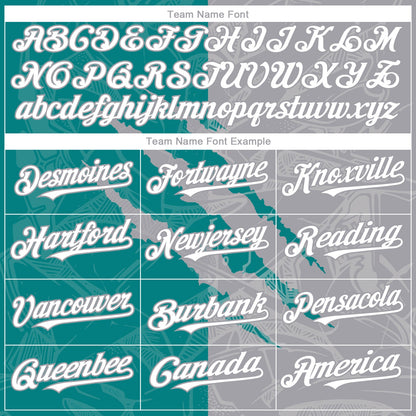 Custom Graffiti Pattern White Teal-Gray 3D Scratch Authentic Baseball Jersey - Sky-Custom