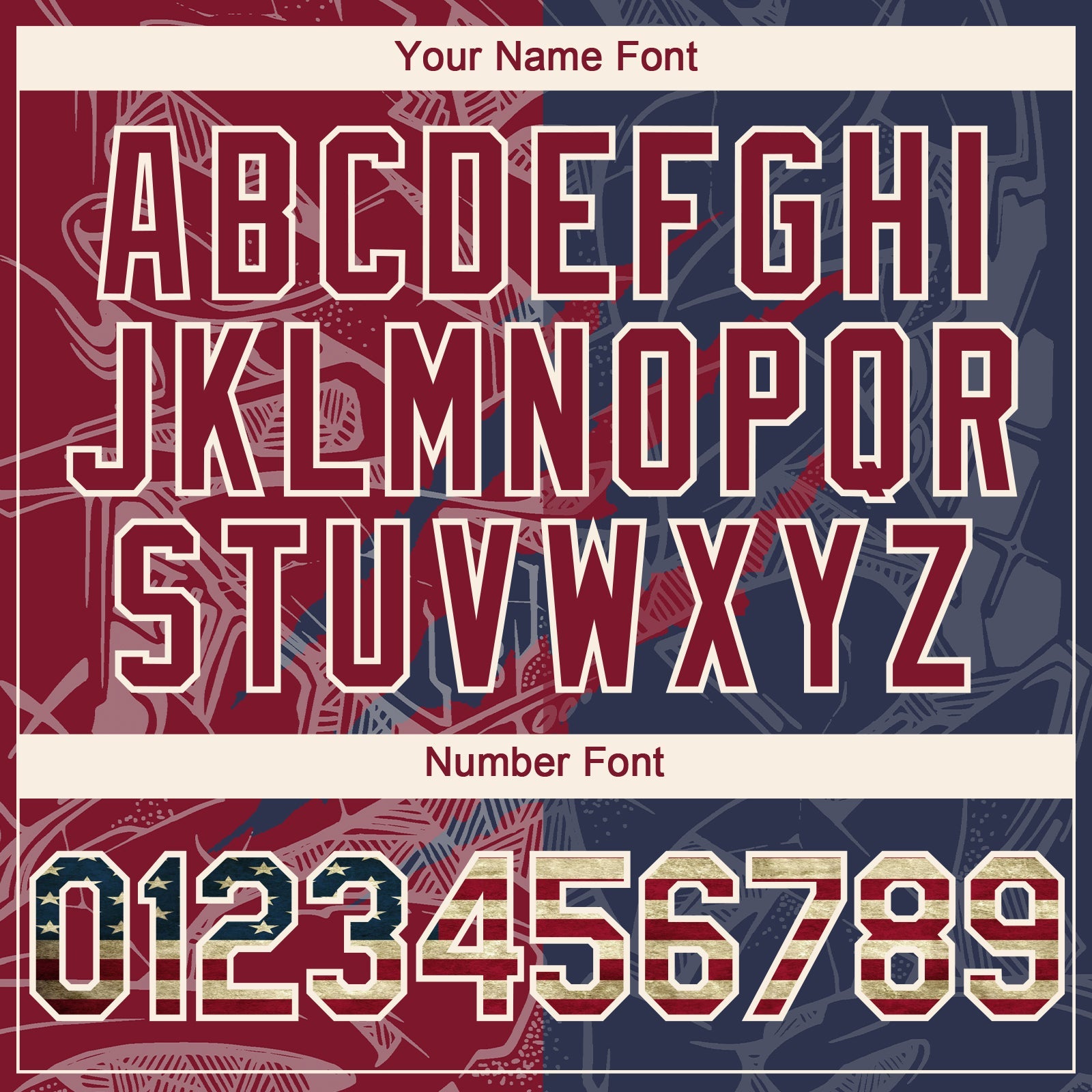 Custom Graffiti Pattern Vintage USA Flag Navy Crimson-Cream 3D Scratch Authentic Baseball Jersey - Sky-Custom