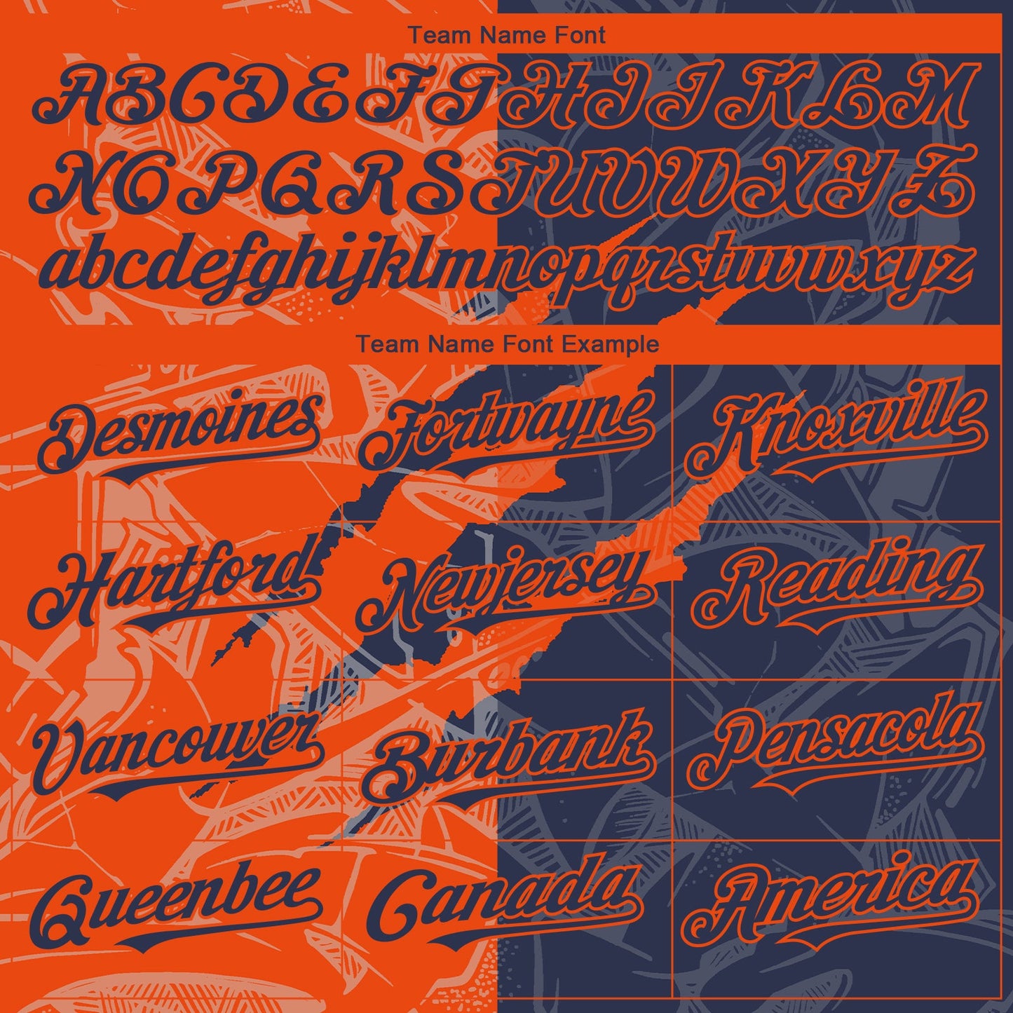 Custom Graffiti Pattern Navy-Orange 3D Scratch Authentic Baseball Jersey - Sky-Custom