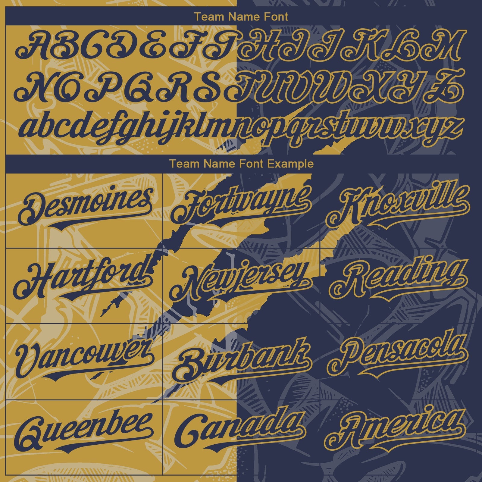 Custom Graffiti Pattern Navy-Old Gold 3D Scratch Authentic Baseball Jersey - Sky-Custom