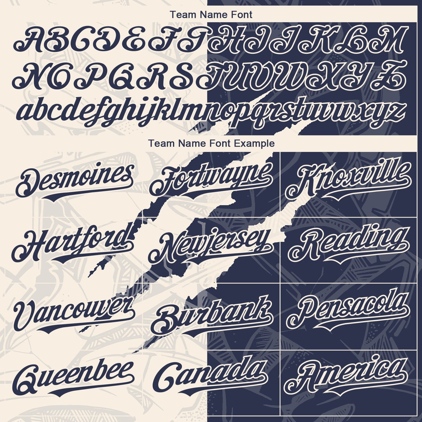 Custom Graffiti Pattern Navy-Cream 3D Scratch Authentic Baseball Jersey - Sky-Custom