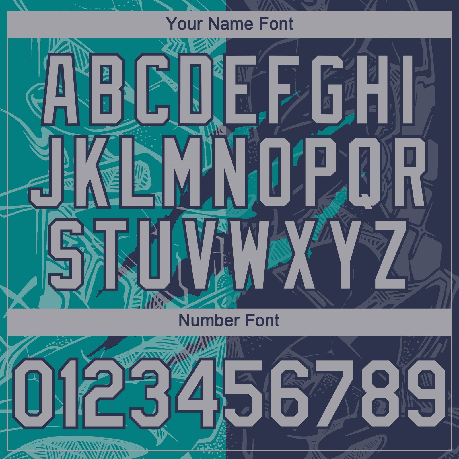 Custom Graffiti Pattern Gray Navy-Teal 3D Scratch Authentic Baseball Jersey - Sky-Custom