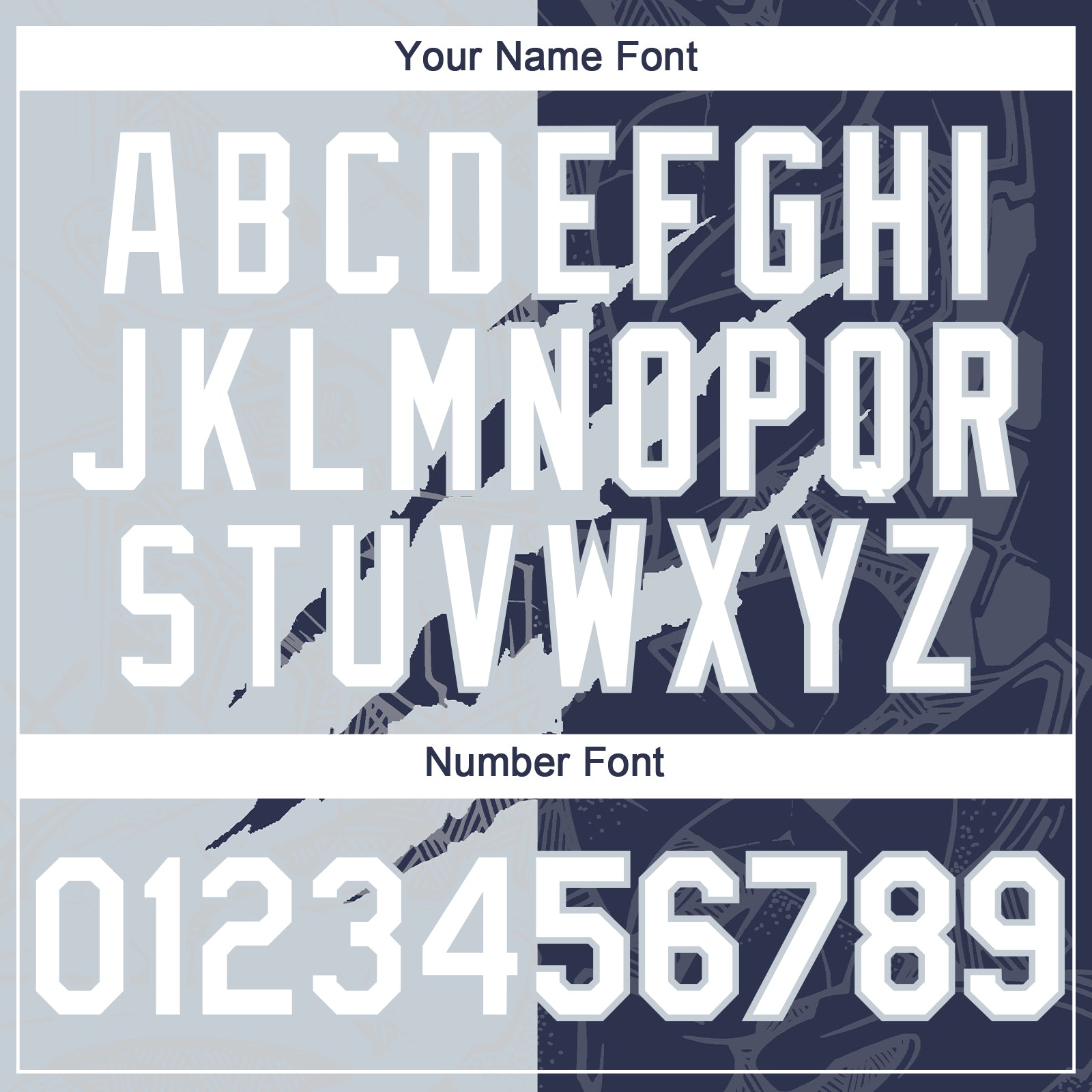 Custom Graffiti Pattern White Navy-Silver 3D Scratch Authentic Baseball Jersey - Sky-Custom