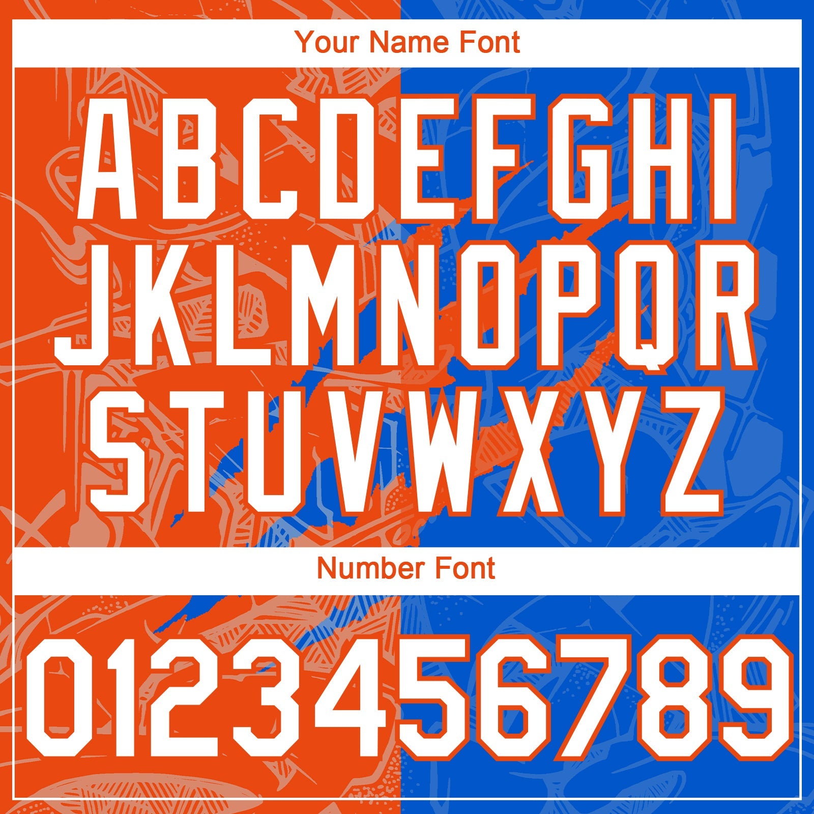 Custom Graffiti Pattern White Thunder Blue-Orange 3D Scratch Authentic Baseball Jersey - Sky-Custom