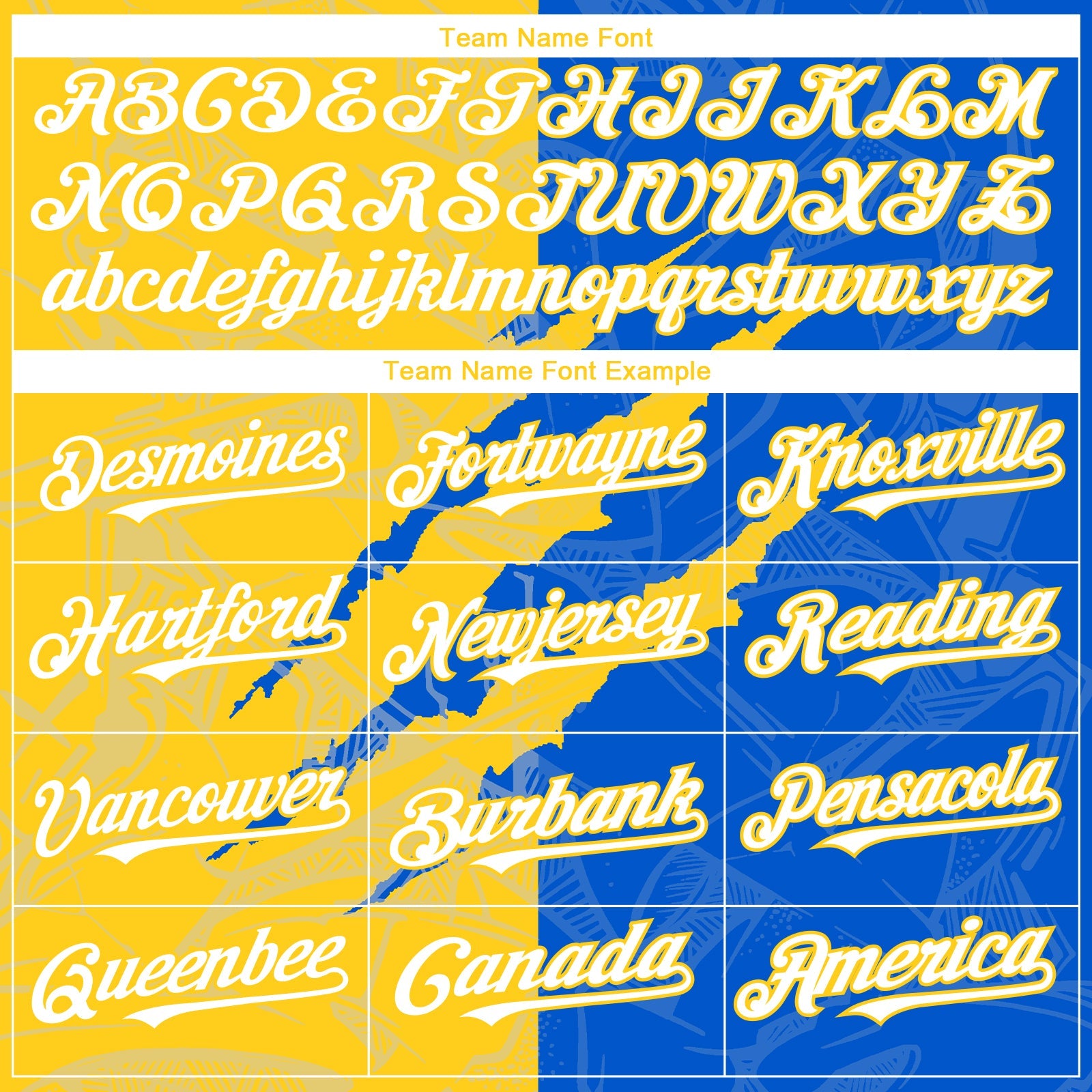 Custom Graffiti Pattern White Thunder Blue-Yellow 3D Scratch Authentic Baseball Jersey - Sky-Custom