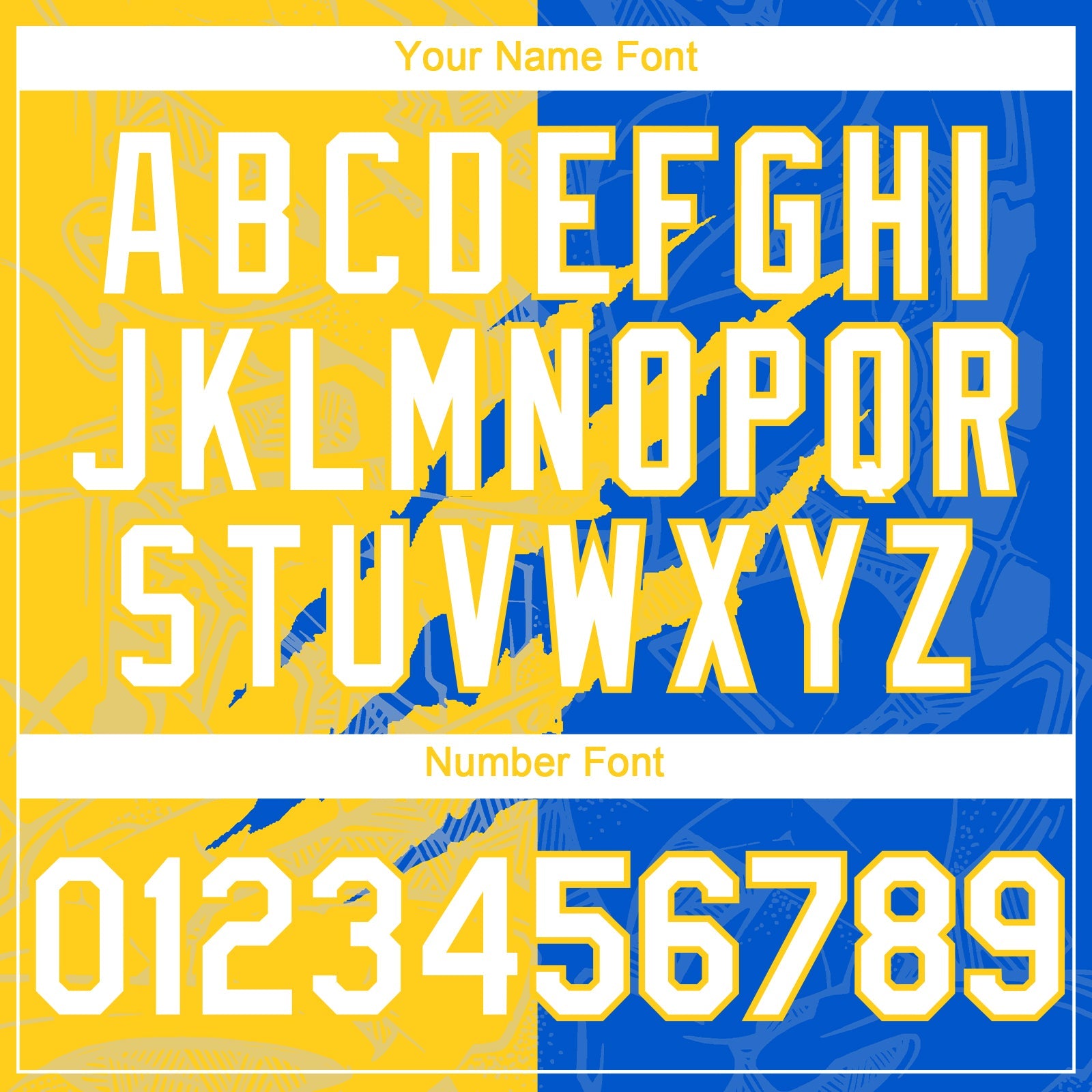 Custom Graffiti Pattern White Thunder Blue-Yellow 3D Scratch Authentic Baseball Jersey - Sky-Custom